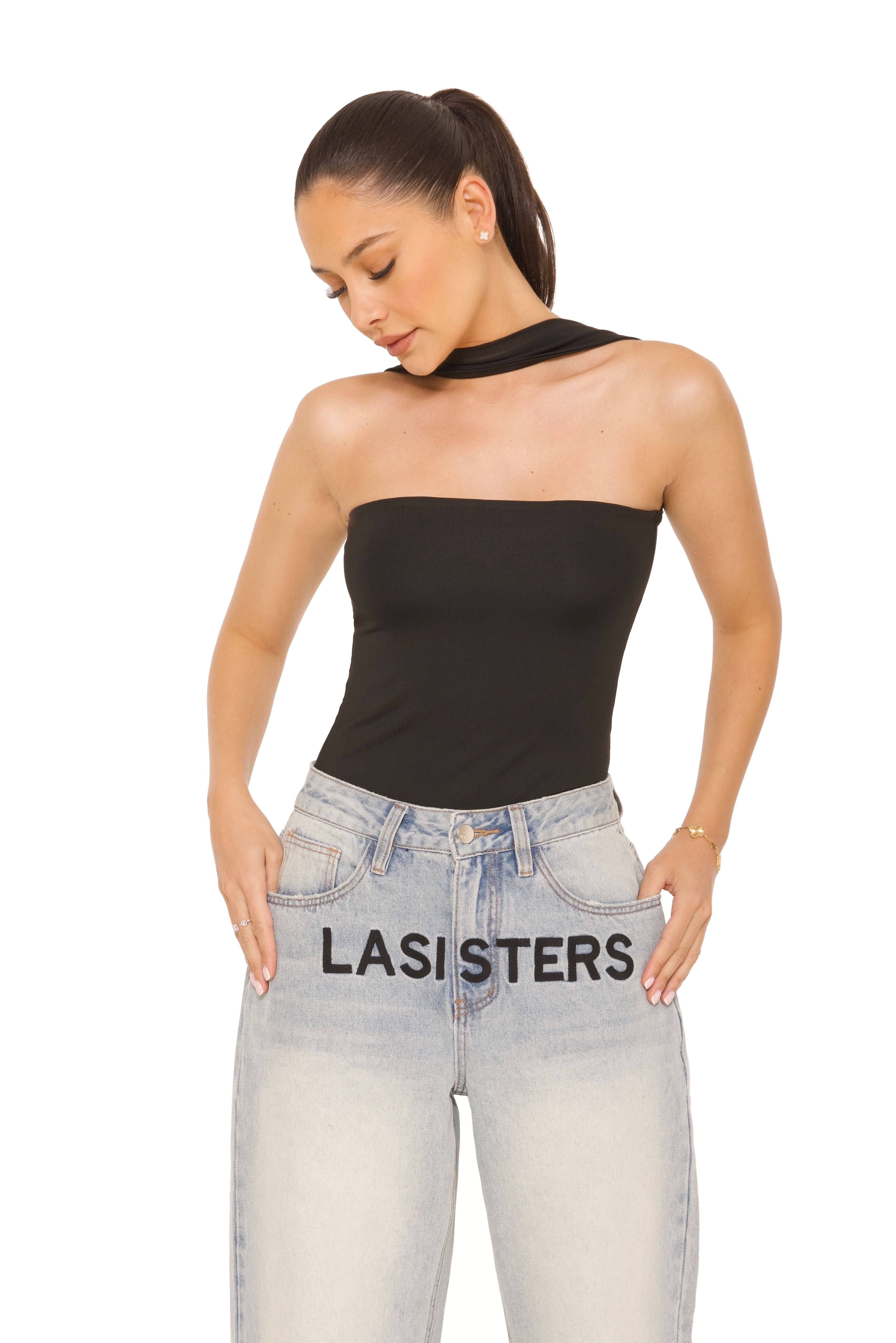 Choker Bodysuit Black