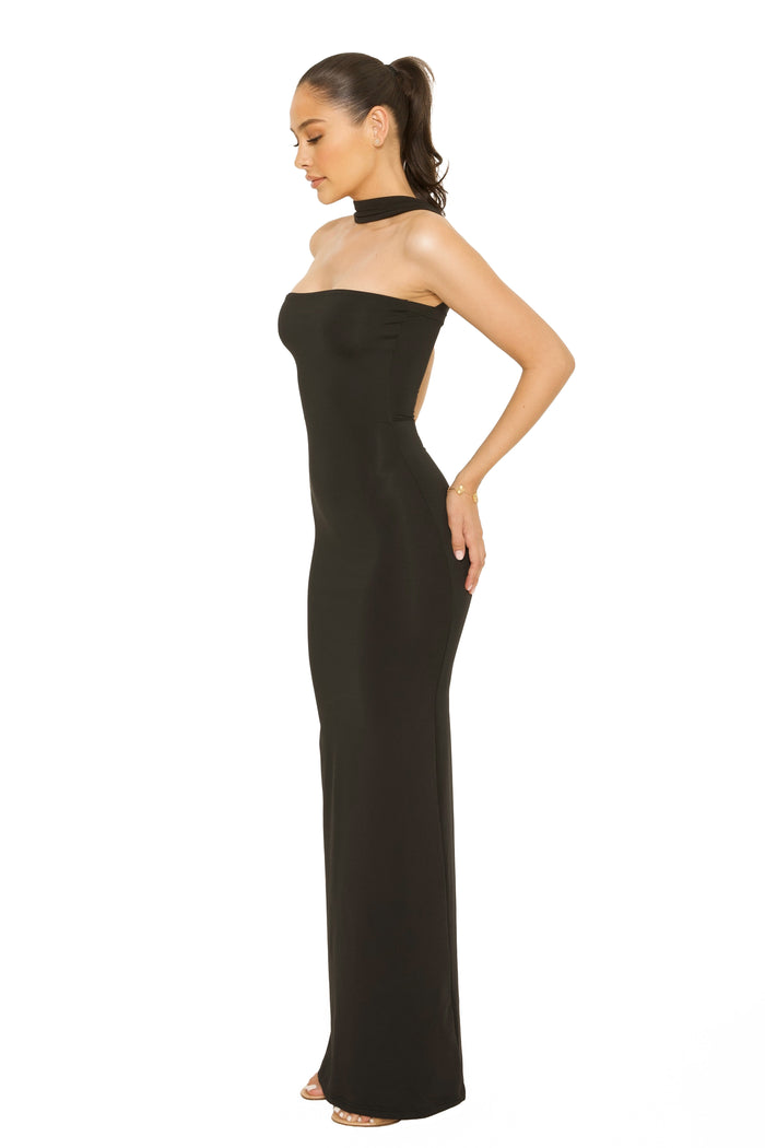 Maxi Choker Dress Black