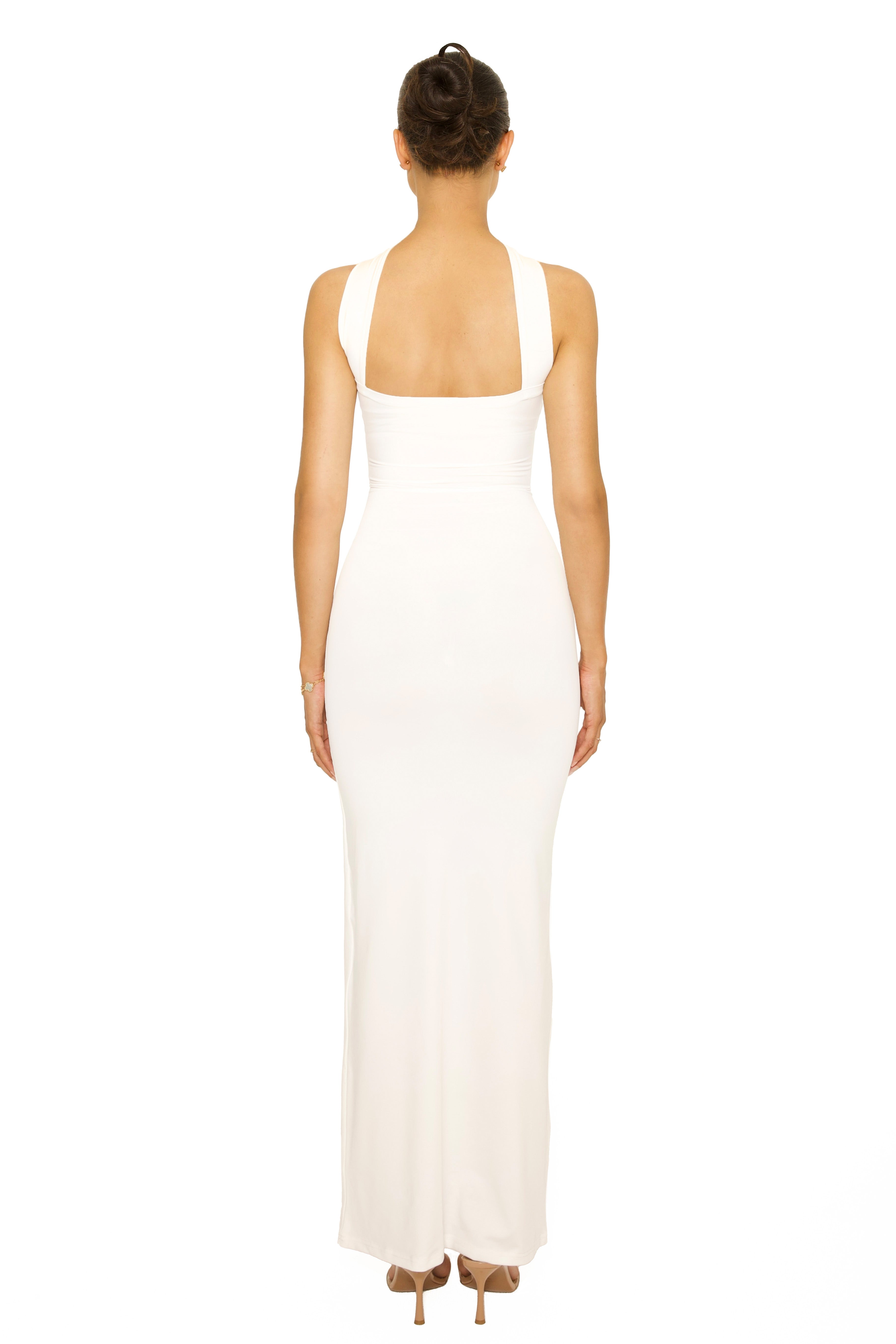 Maxi Choker Dress White