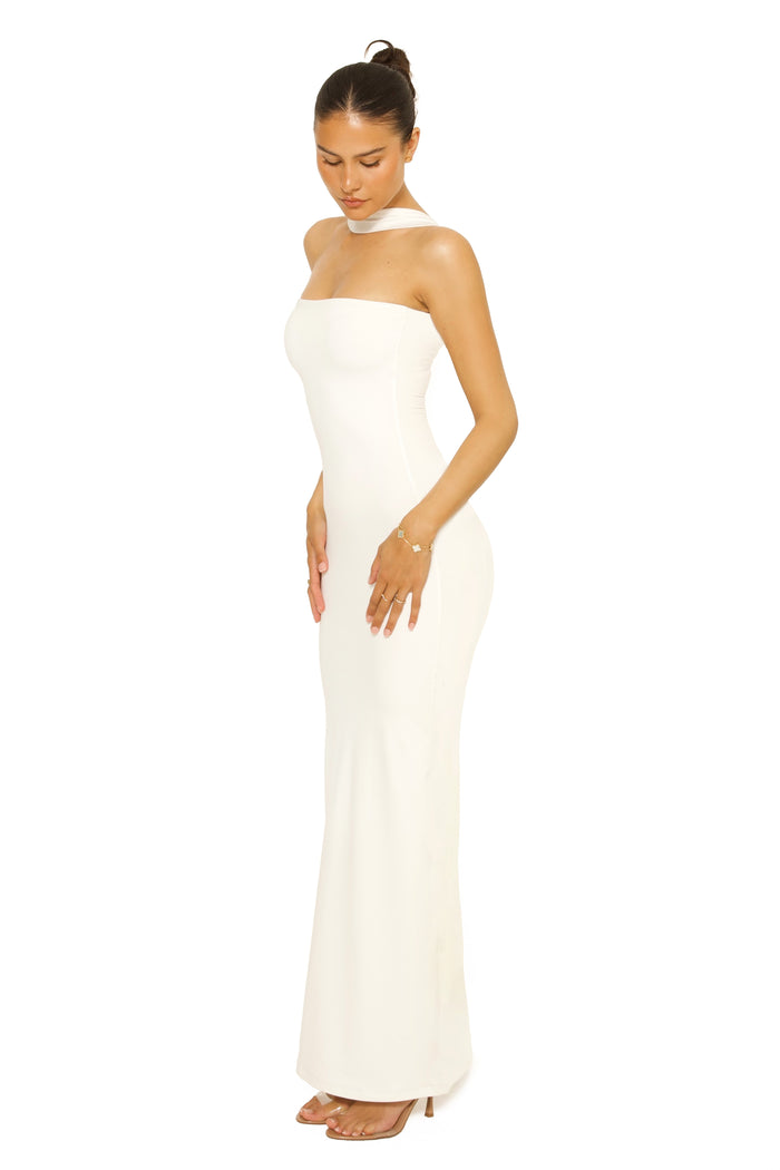 Maxi Choker Dress White
