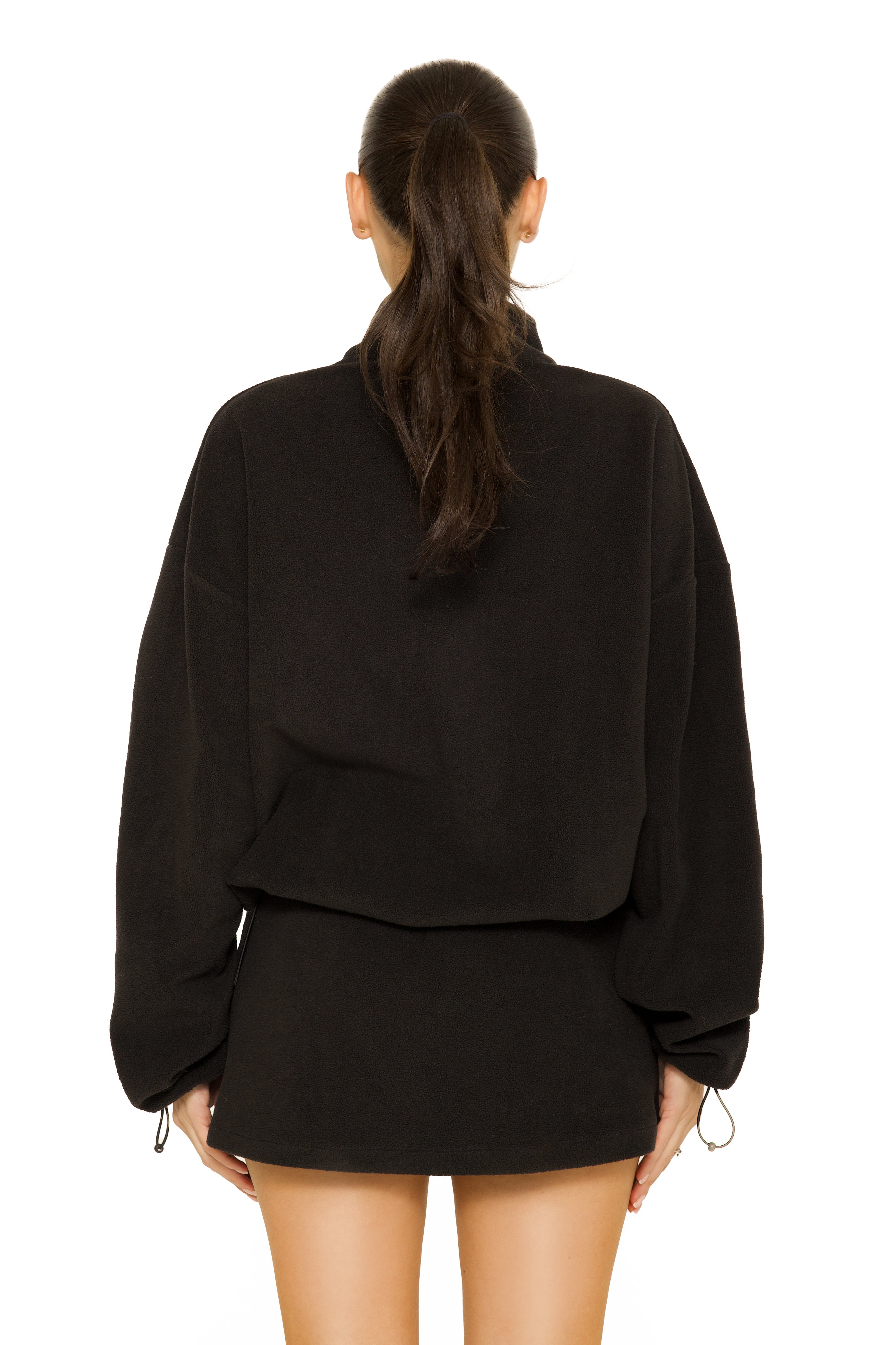 Fleece Mini Skirt Black