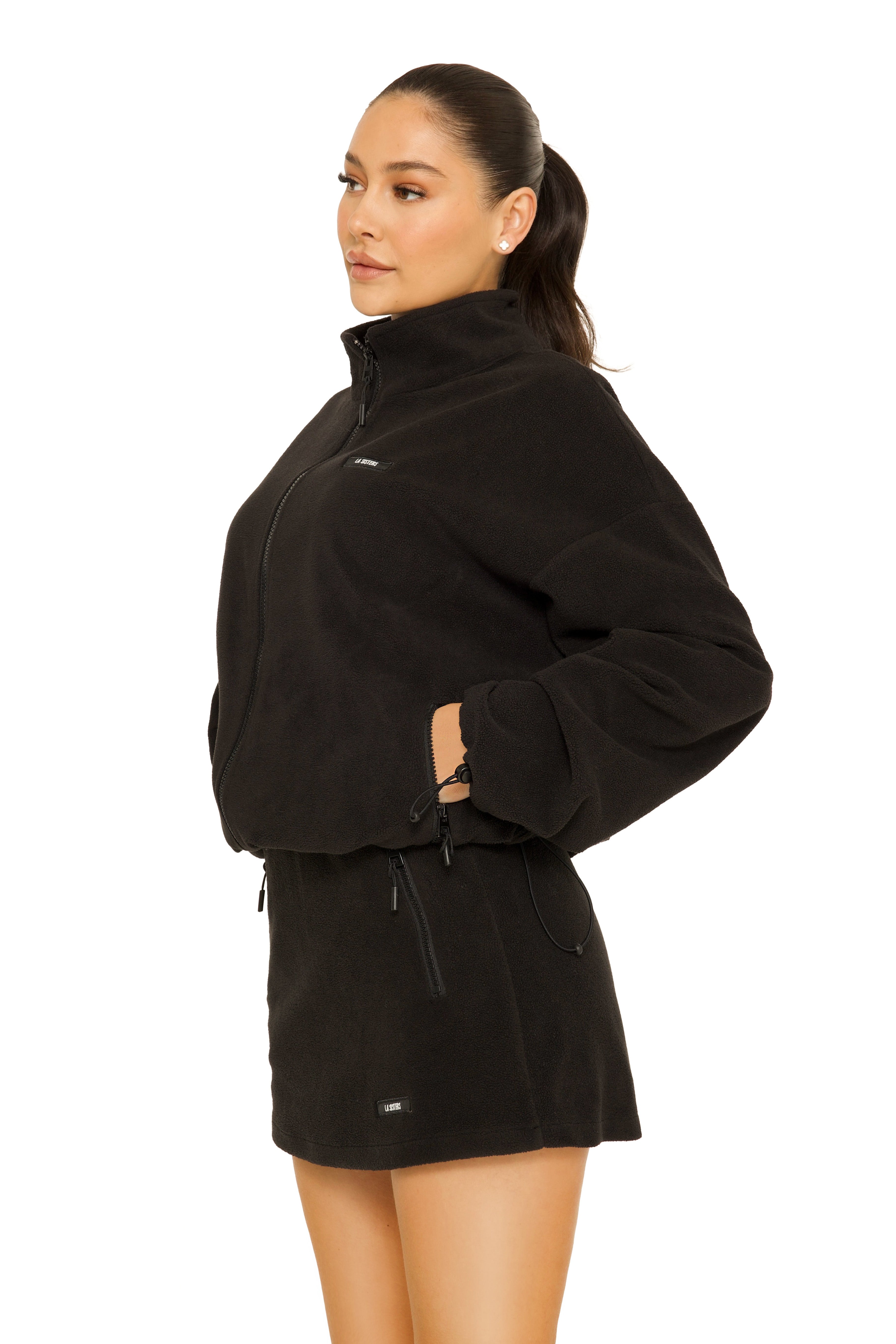 Fleece Mini Skirt Black