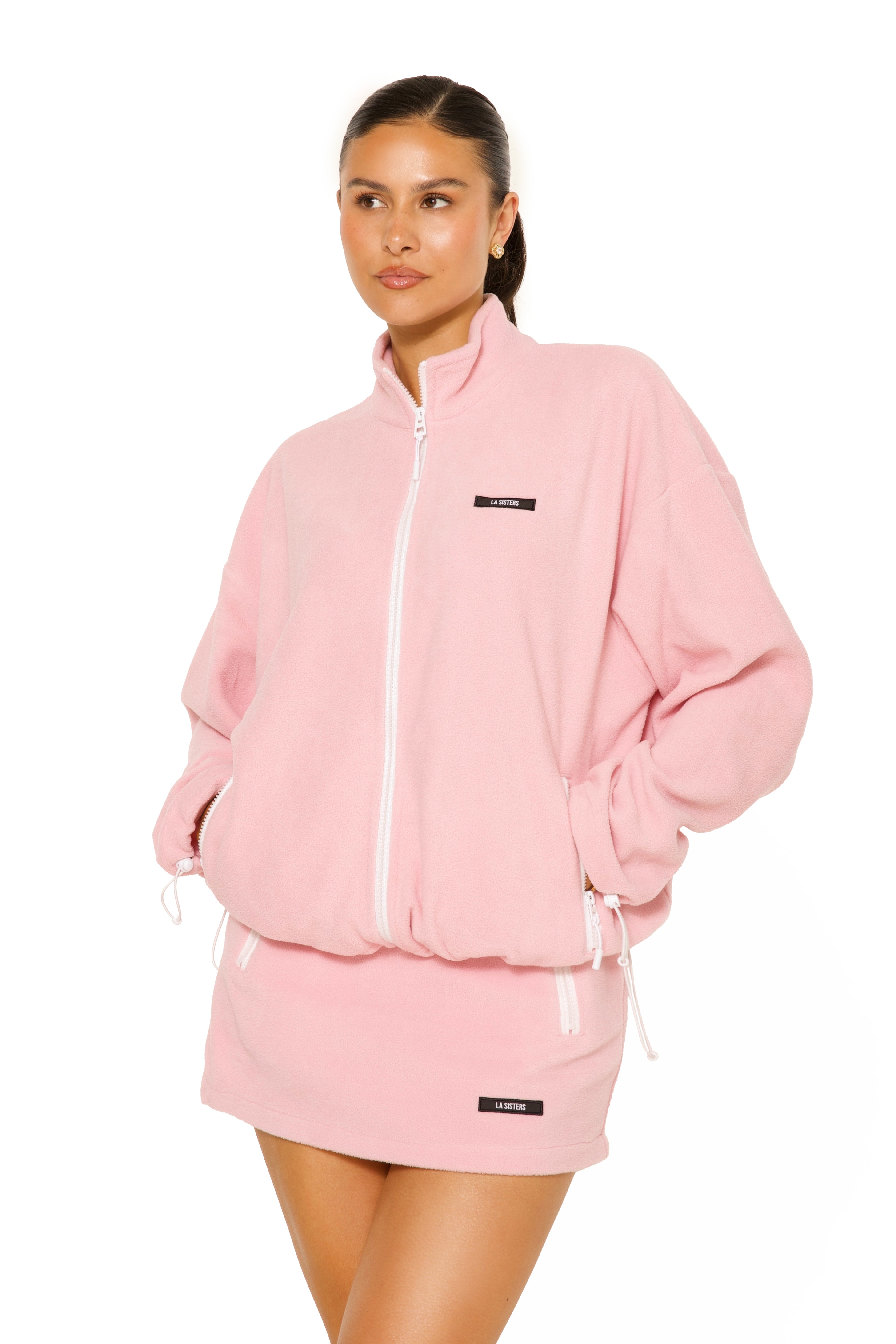Fleece Mini Skirt Pink