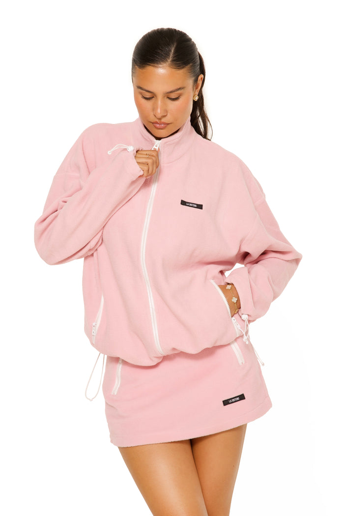 Fleece Mini Skirt Pink