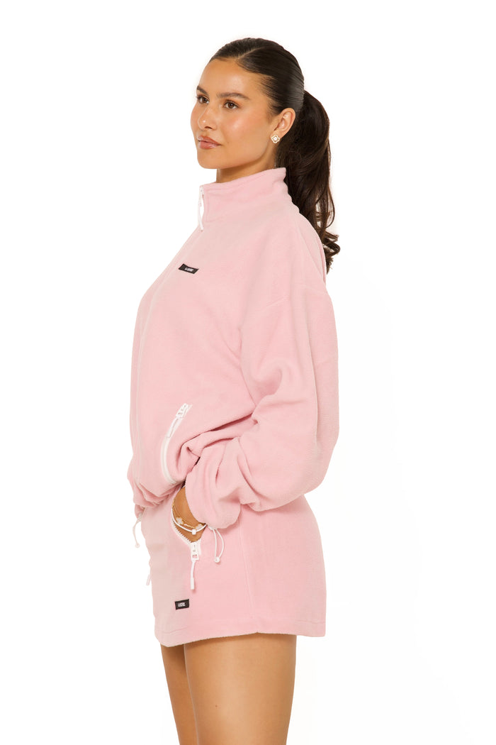 Fleece Mini Skirt Pink