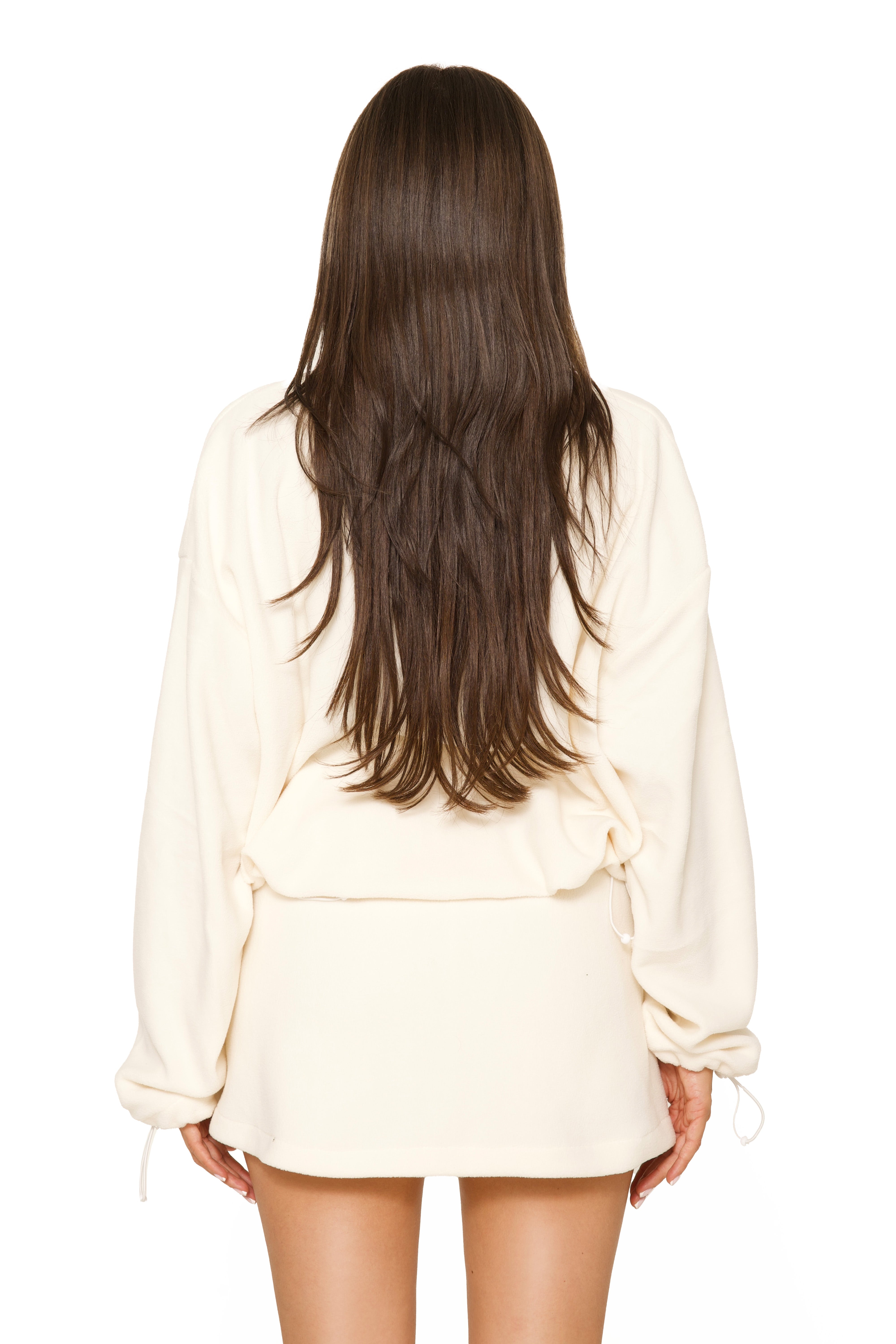 Fleece Mini Skirt Cream
