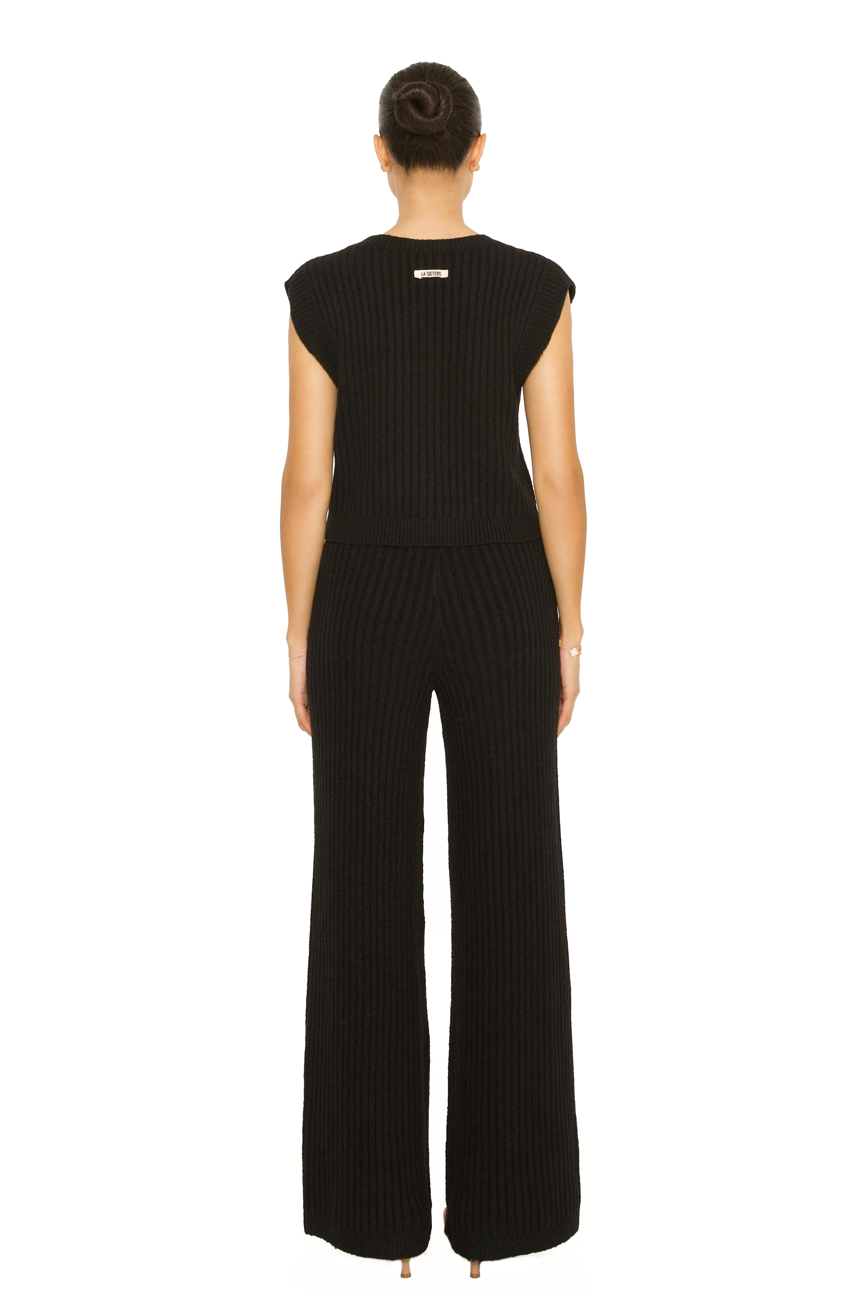 Knitted Spencer Co-ord Black