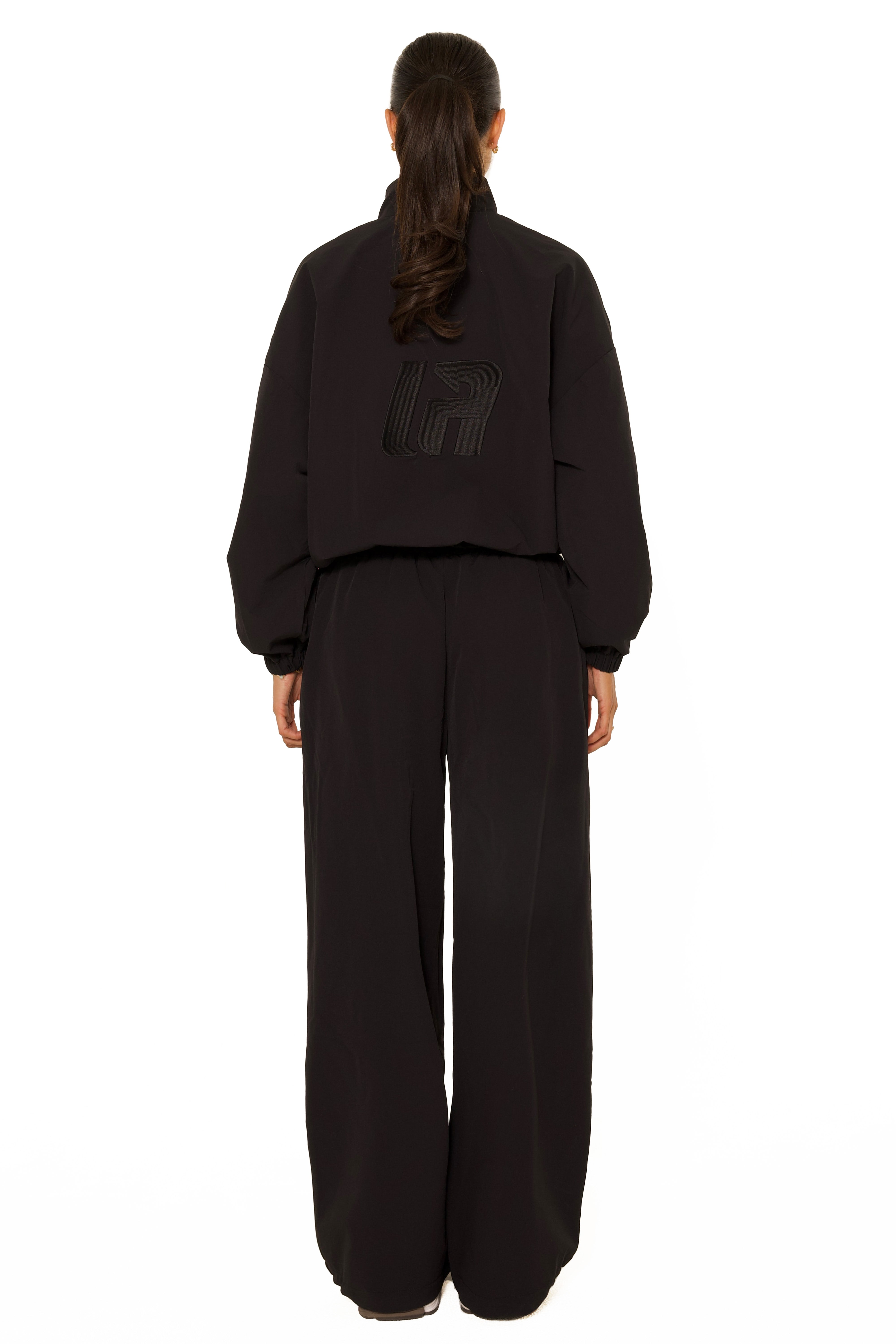 LA Official Embroidered Track Pants Black