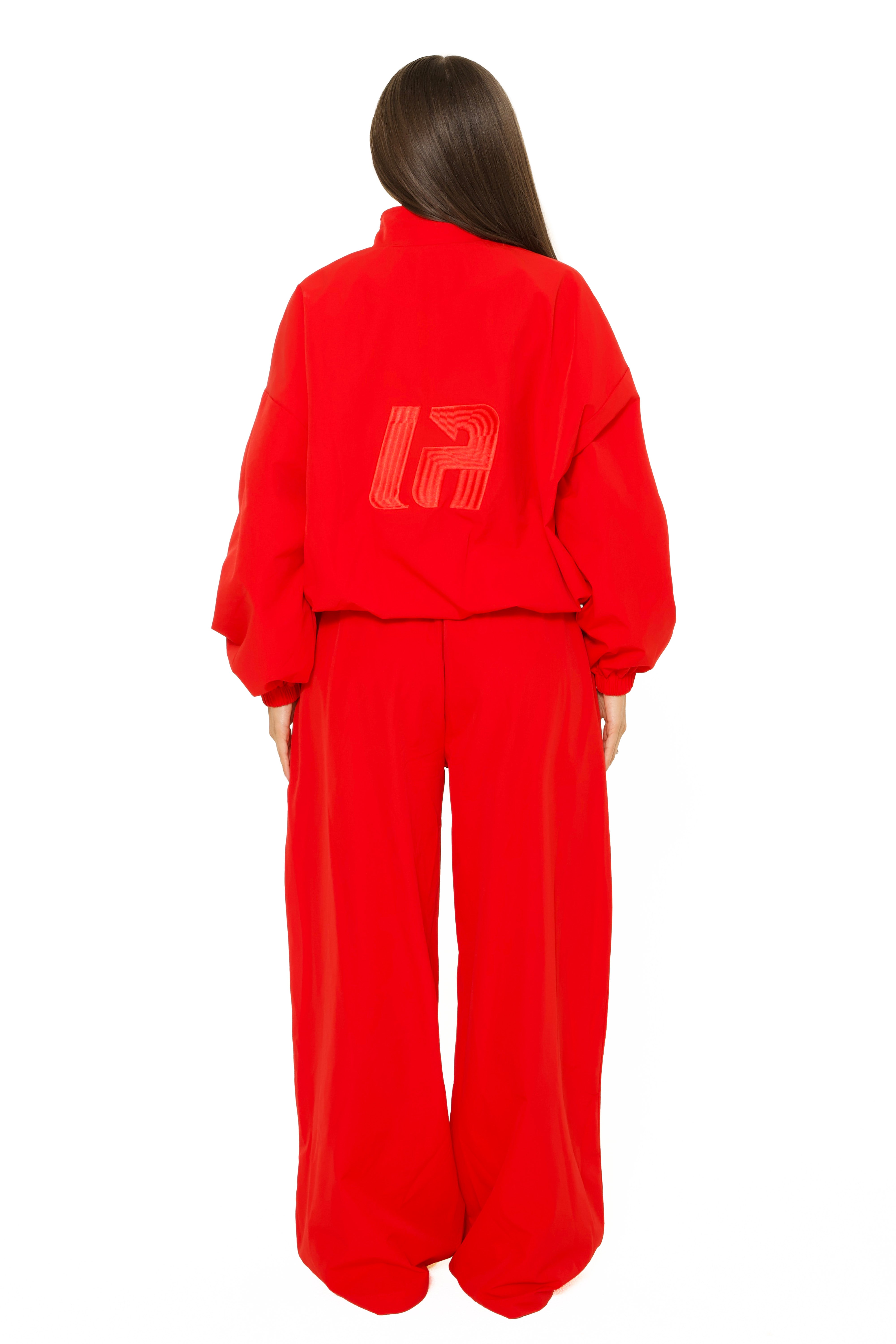 LA Official Embroidered Track Pants Red