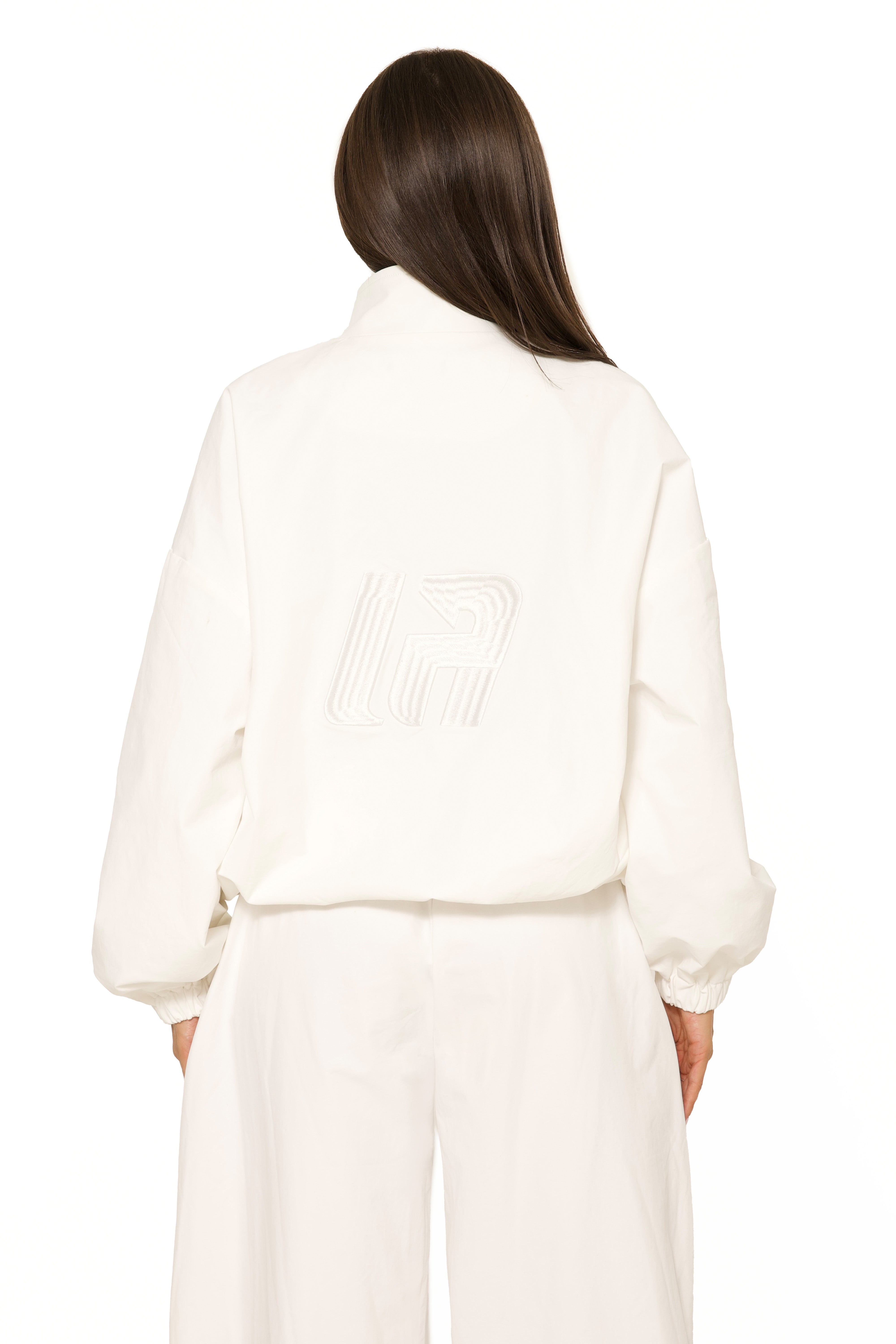 LA Official Embroidered Zip Up Jacket White