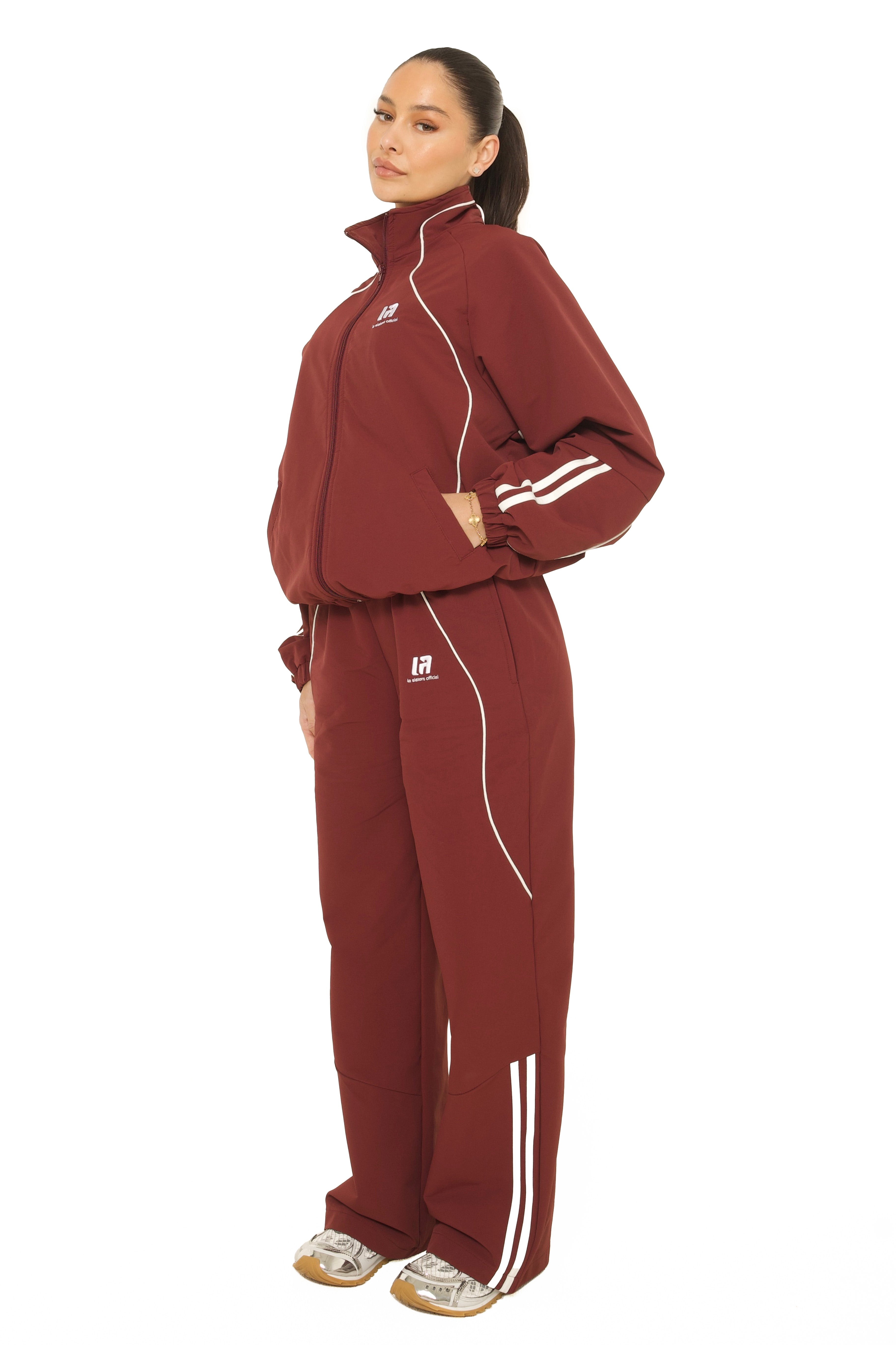LA Official Track Pants Burgundy
