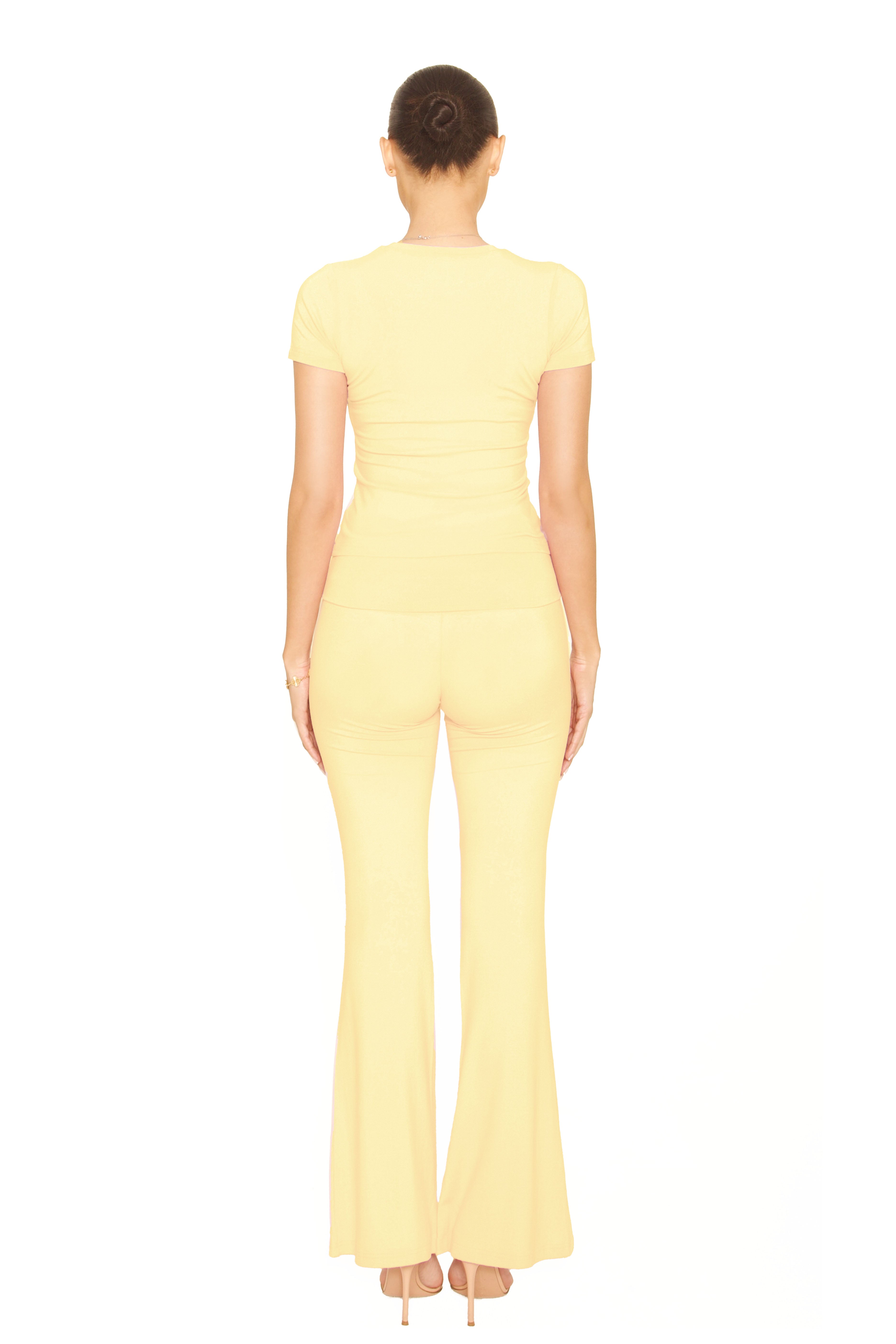 Flaired Lounge Pants Butter Yellow