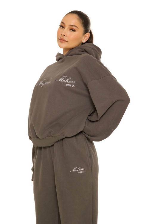 Melrose Hoodie Charcoal Grey