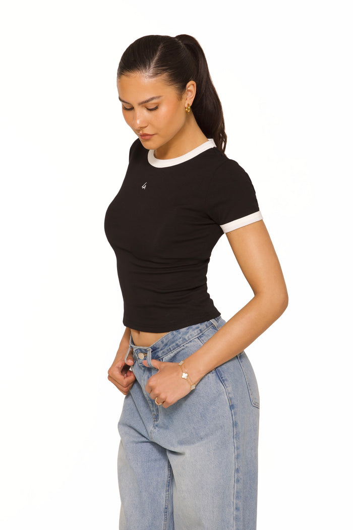 Tennis Logo Top Black