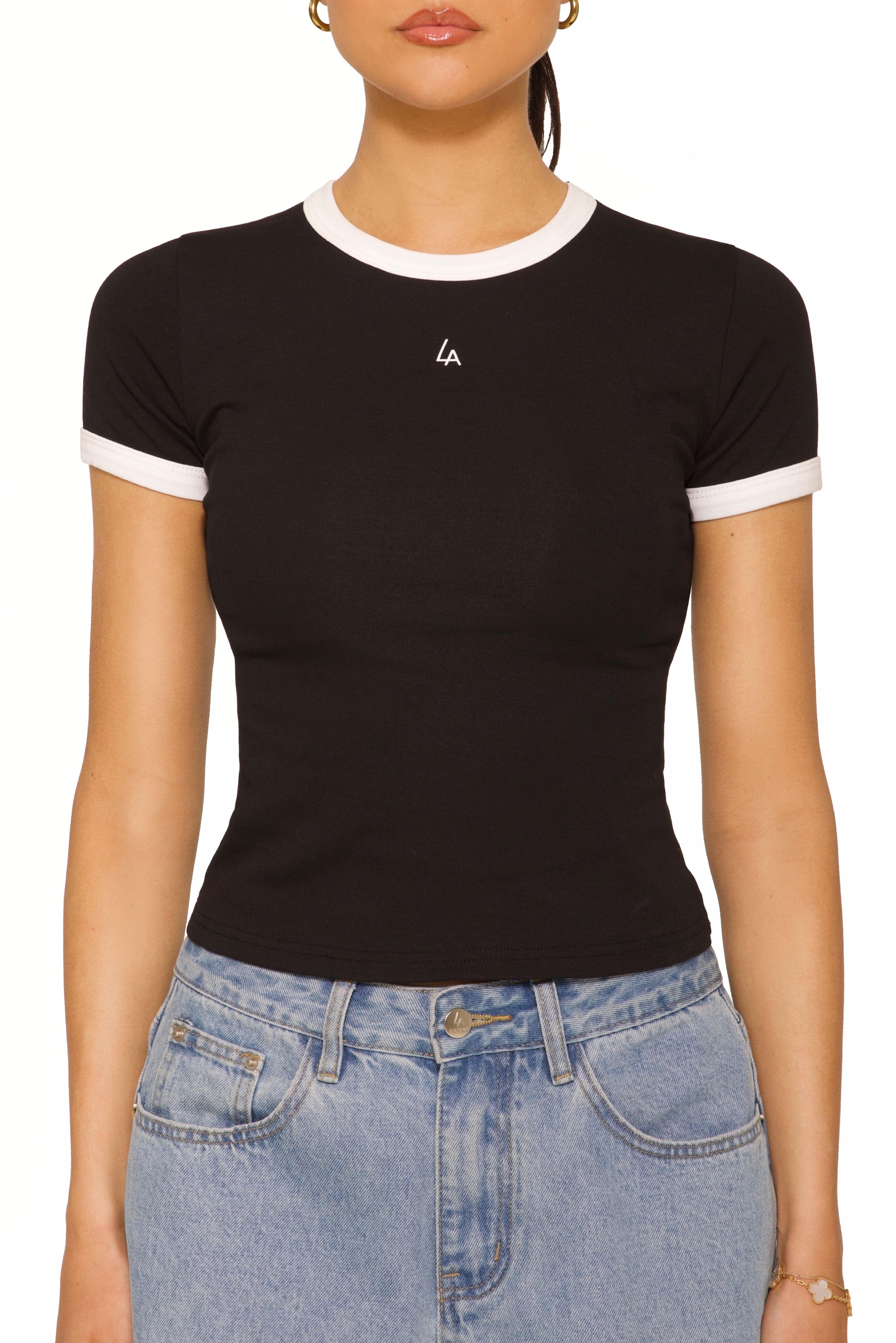 Tennis Logo Top Black