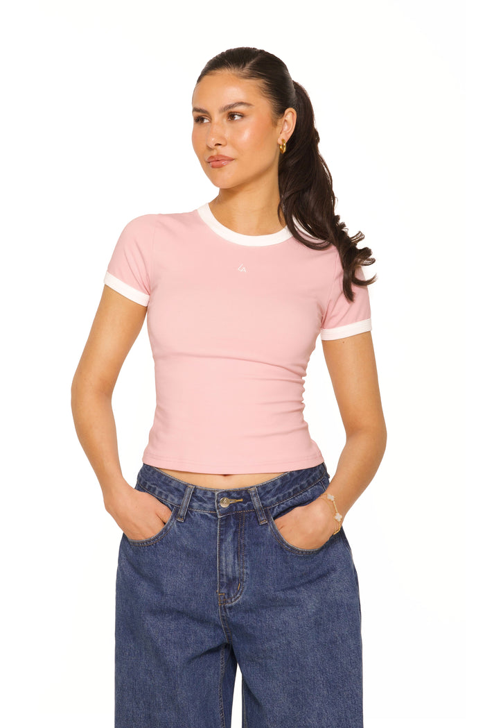 Tennis Logo Top Pink