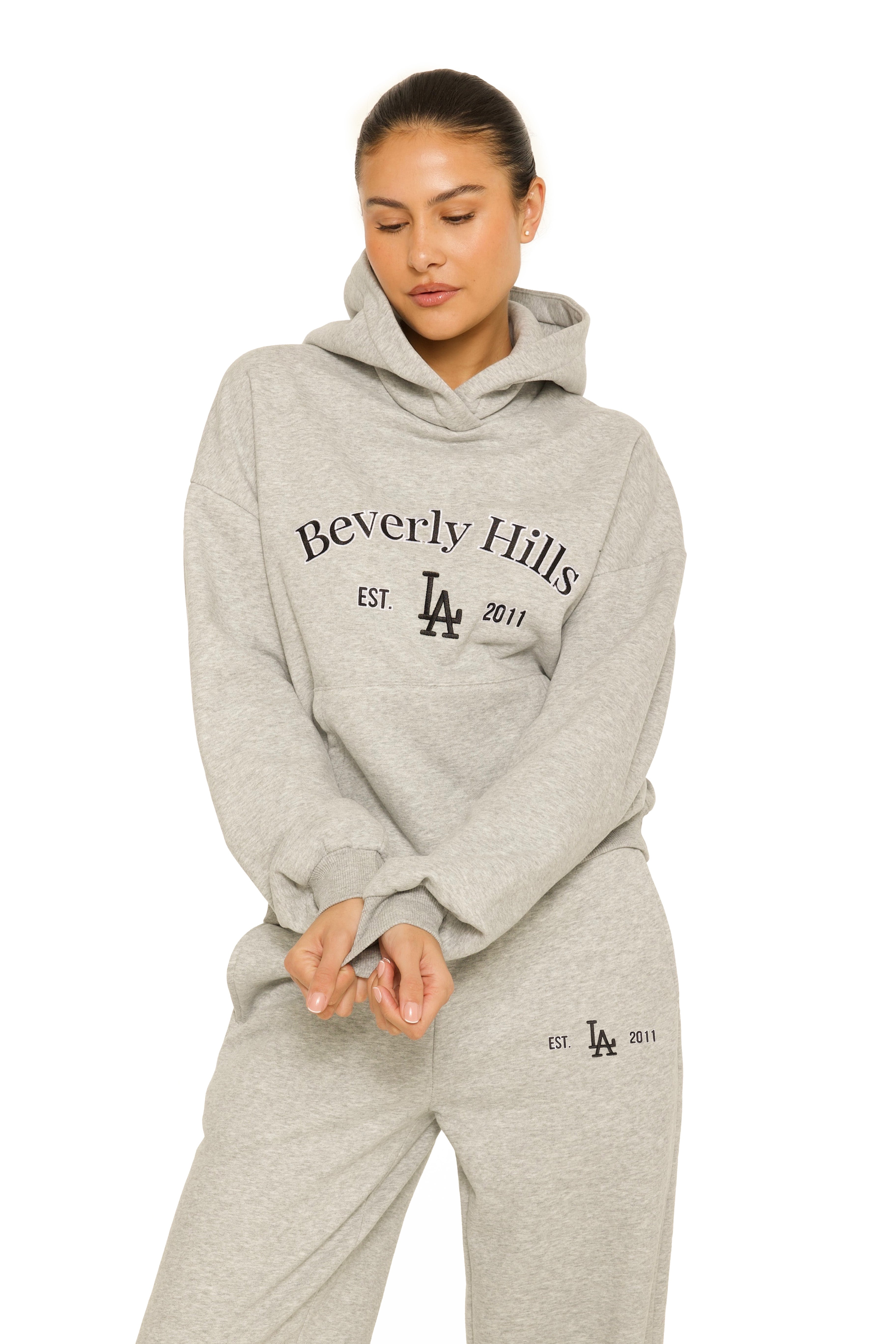 Beverly Hills Hoodie Grey