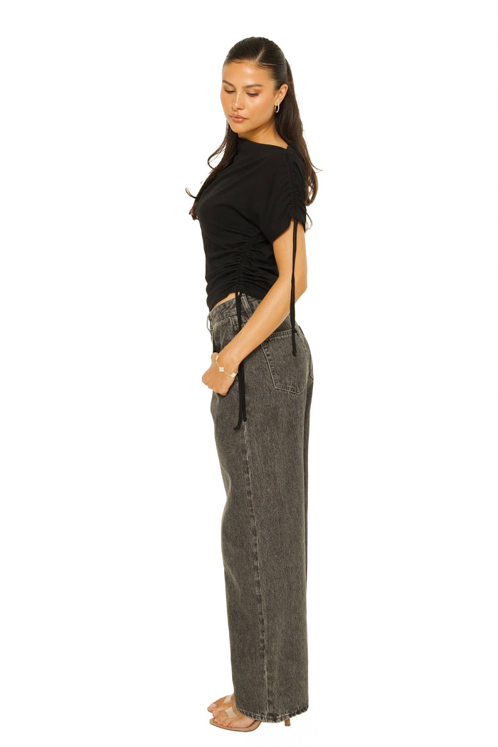 Embroidered Signature Jeans Grey