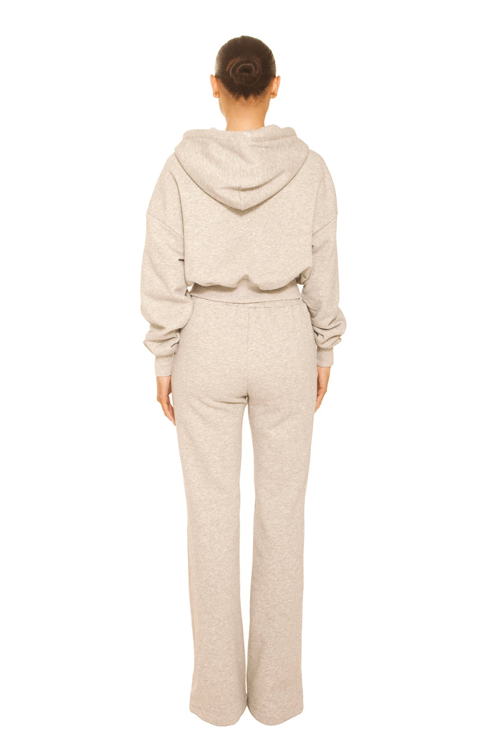 Essential Wide Leg Pants Light Grey