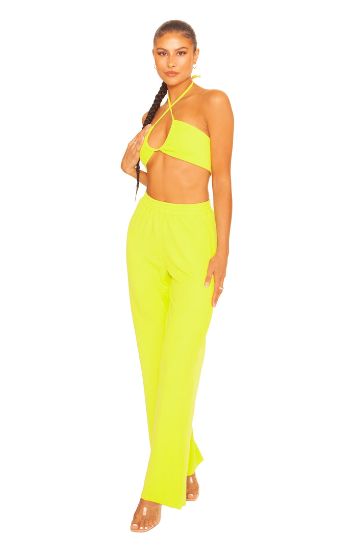 Fine Ribbed Two Piece Lime