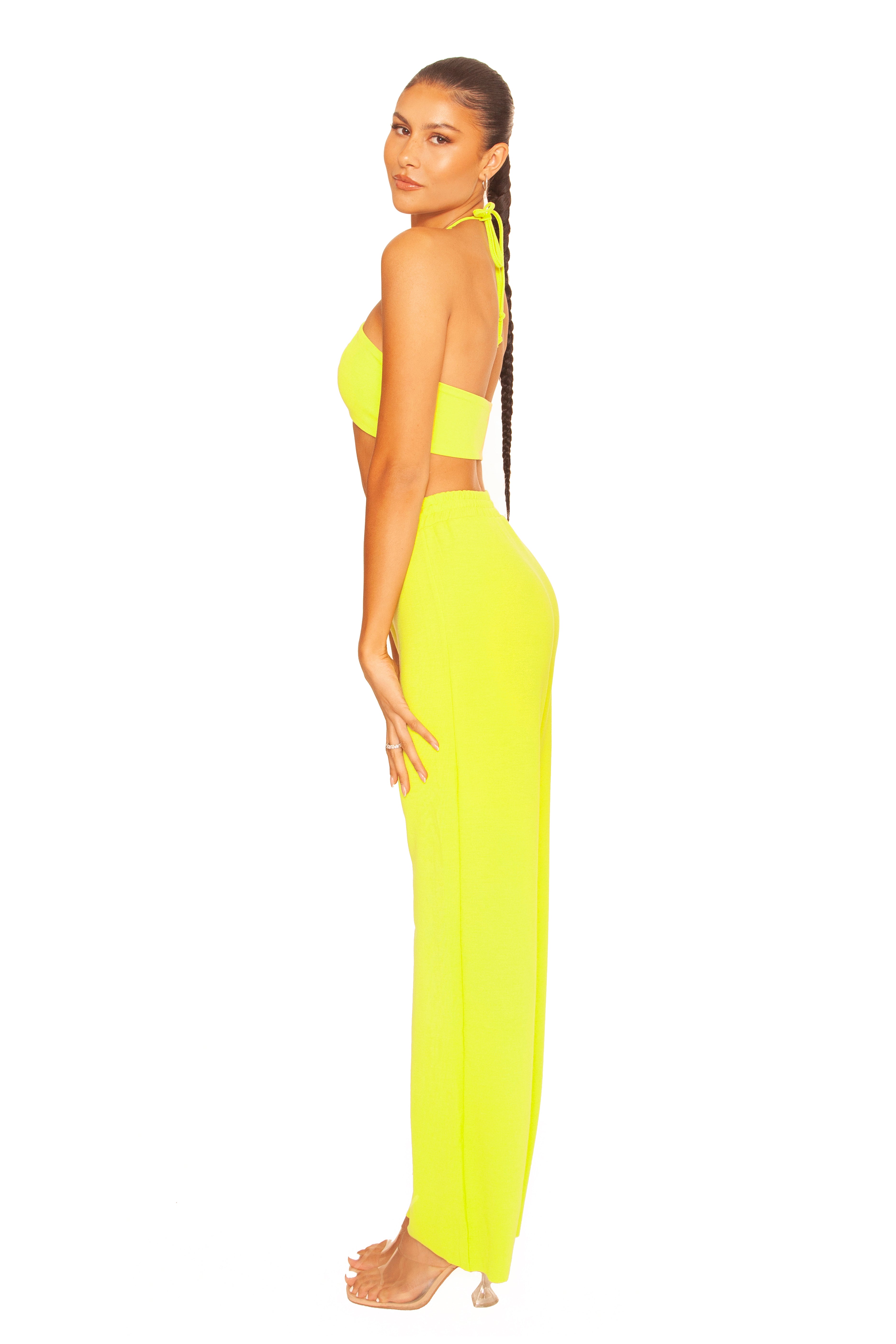 Fine Ribbed Two Piece Lime