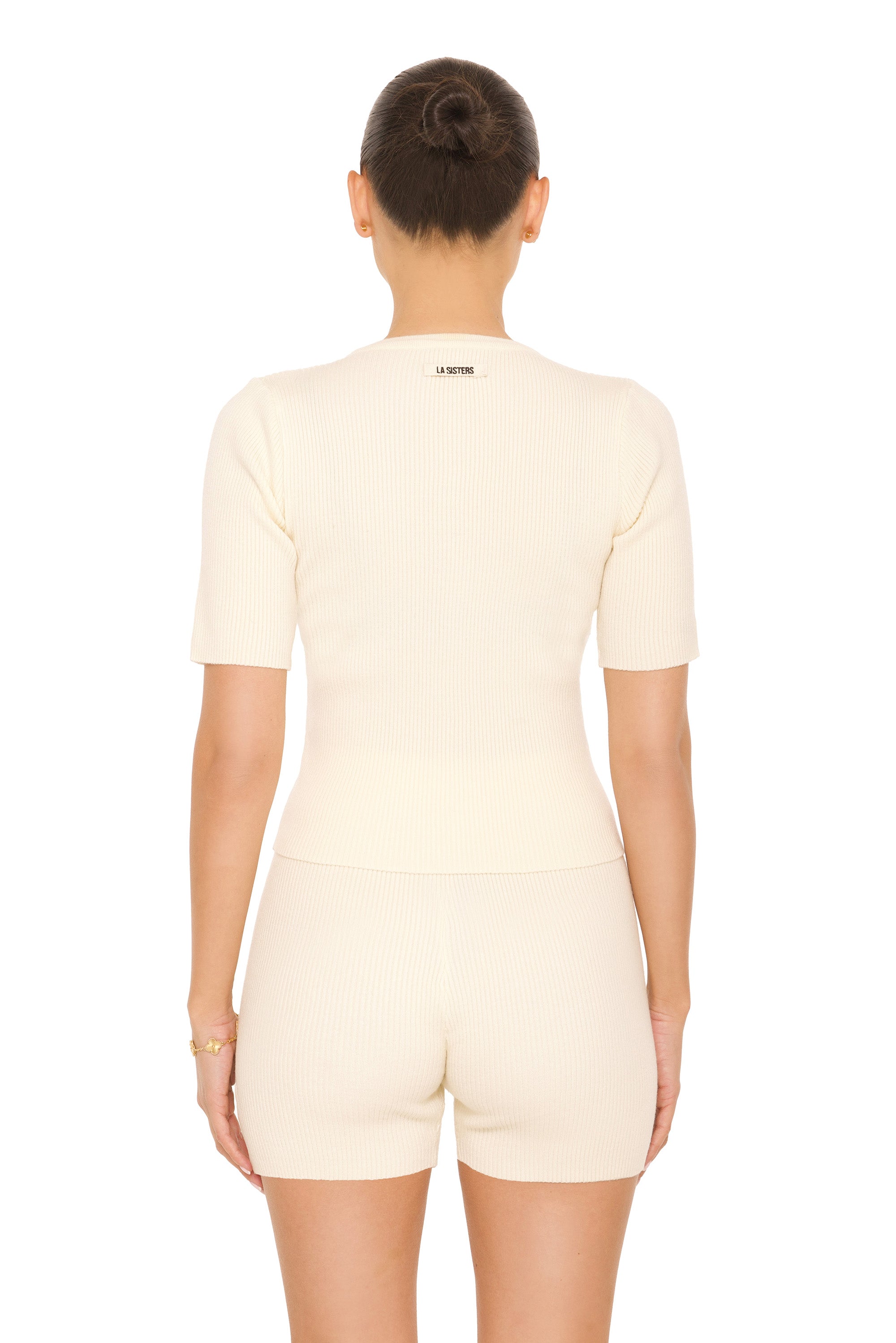 Knitted Short Co-ord Cream