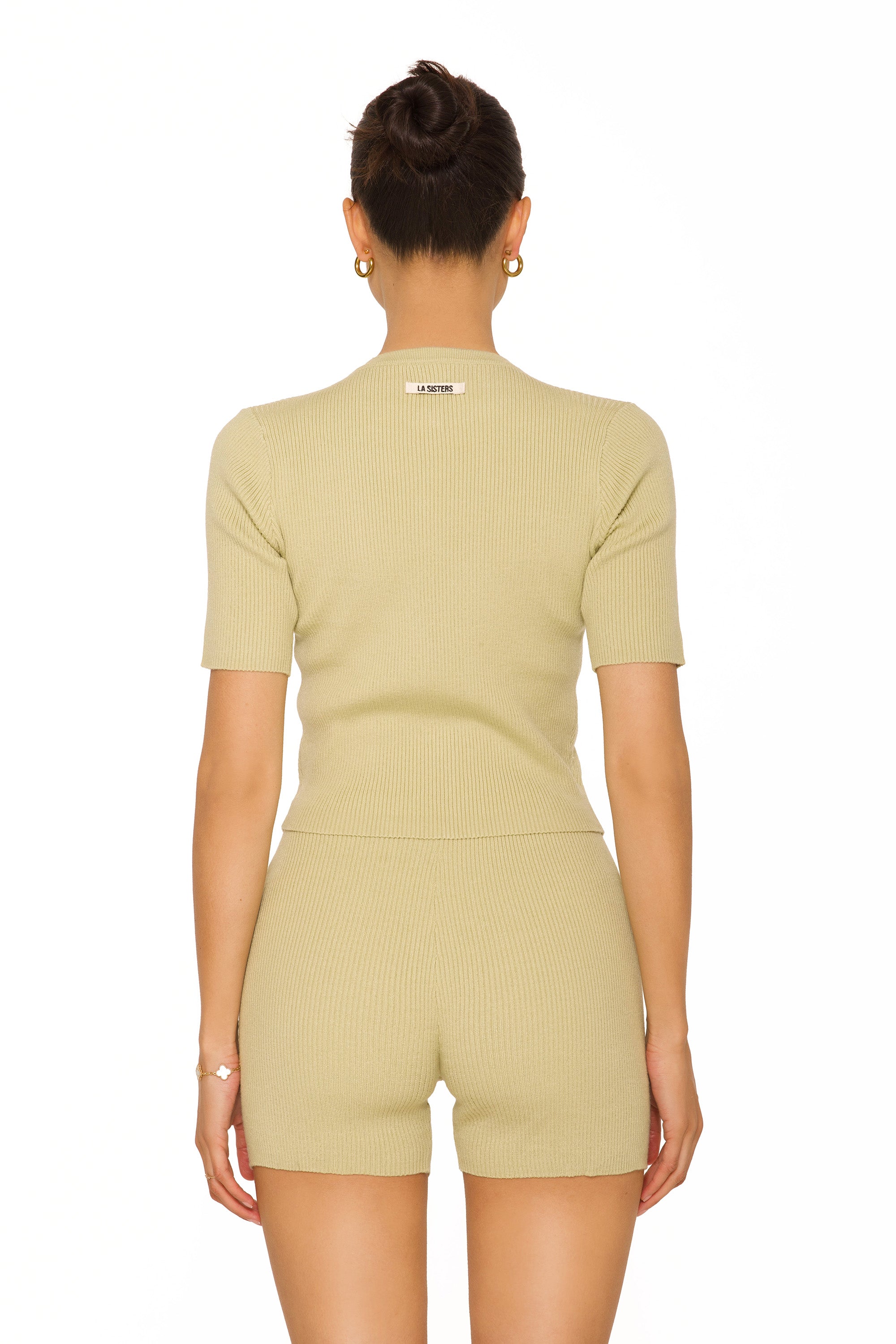 Knitted Short Co-ord Pistachio