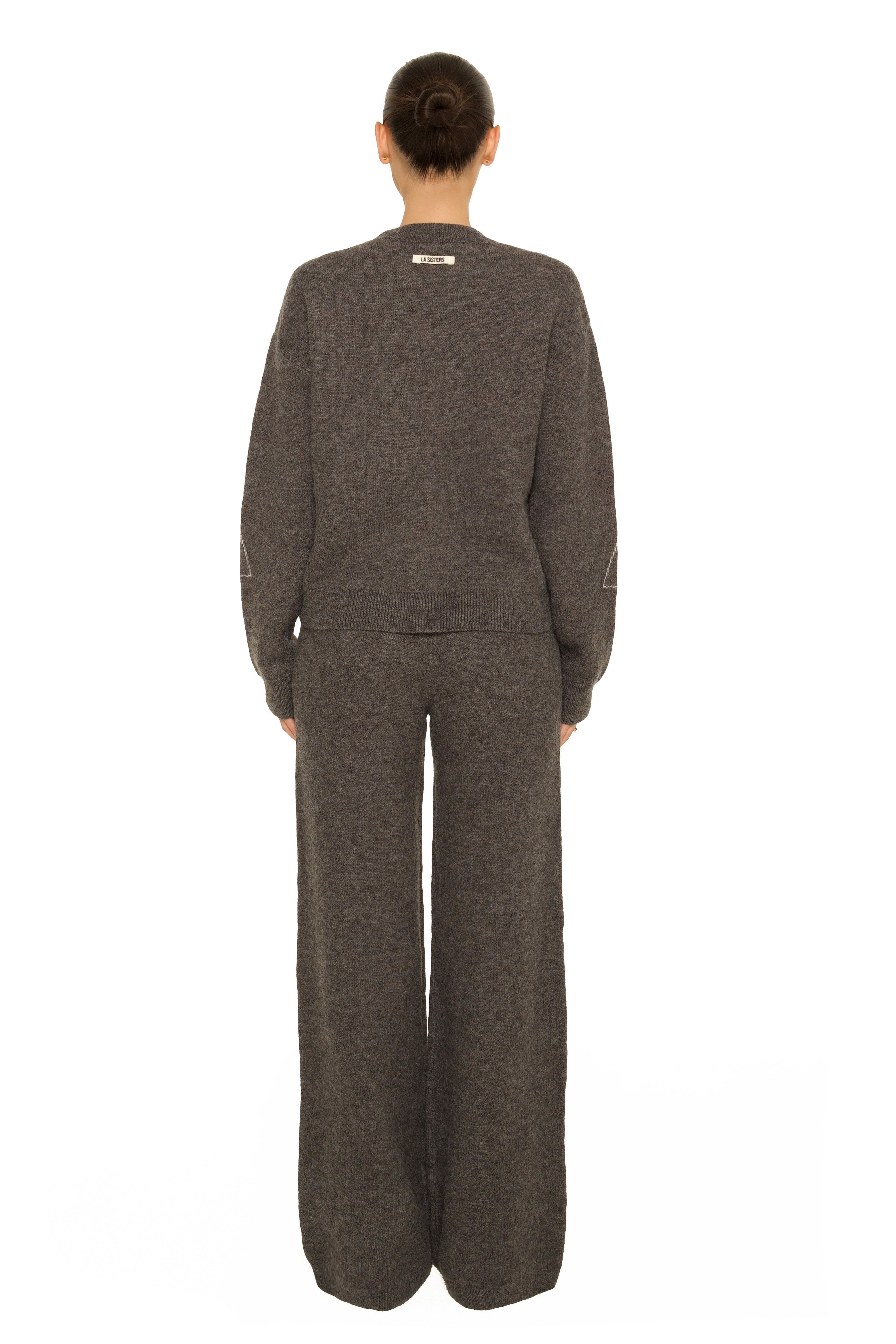 Knitted Sporty Sweatsuit Grey