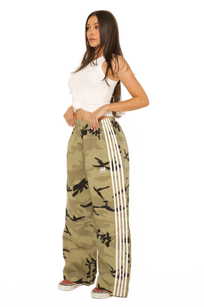 LA Official Oversized Multi Striped Pants Camouflage