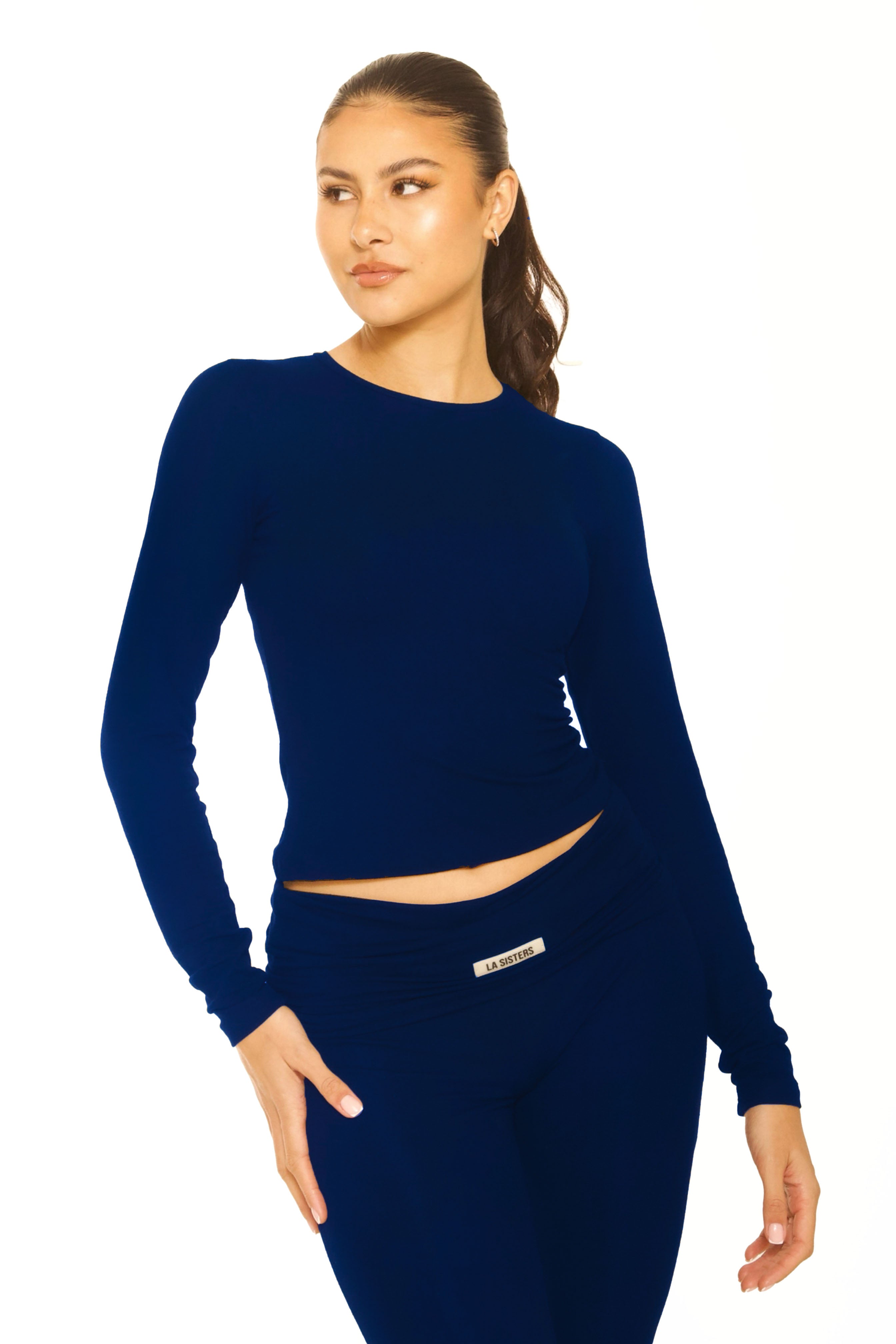 Long Sleeve Lounge Top Navy
