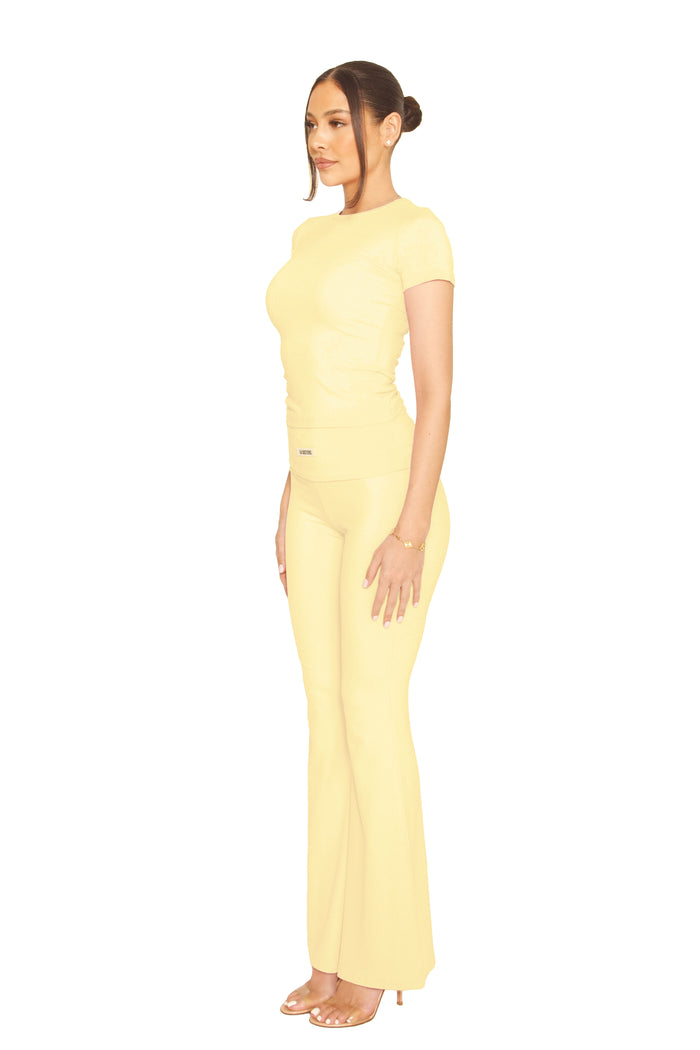 Flaired Lounge Pants Butter Yellow