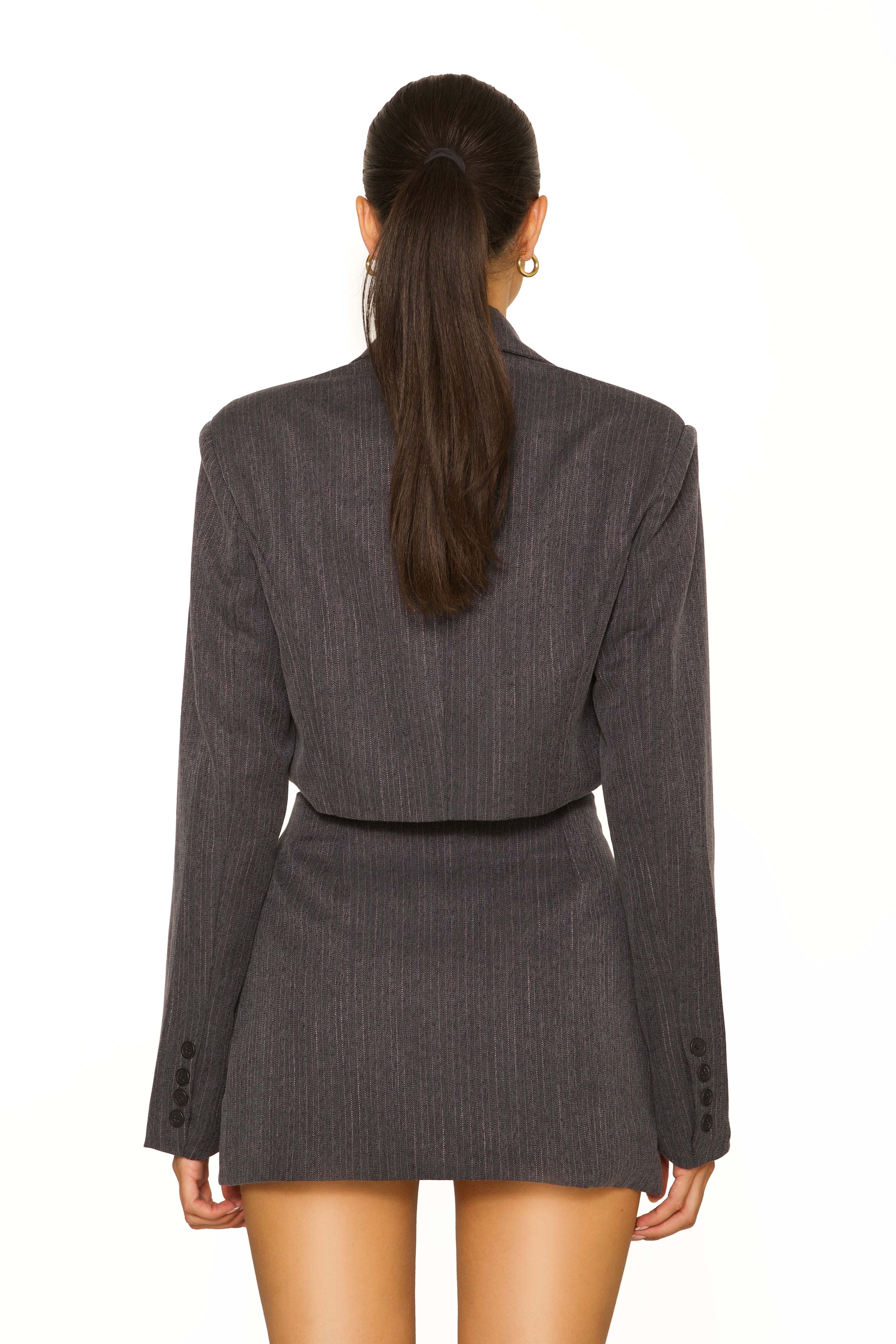 Pinstripe Blazer Skirt Co-ord