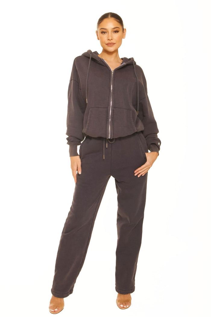 Vintage Straight Leg Sweatpants Navy