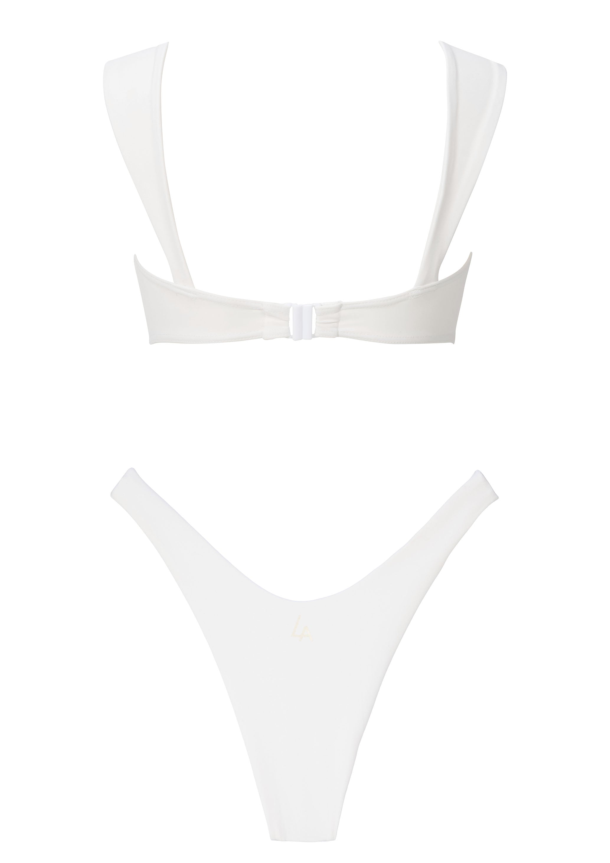 Wide Strap Bikini White