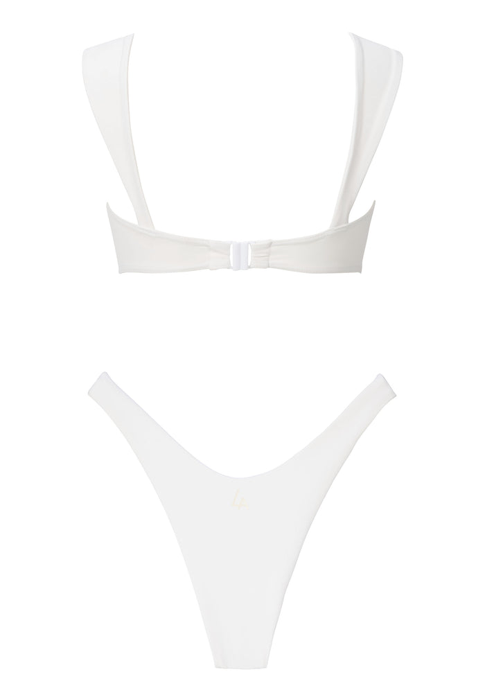Wide Strap Bikini White