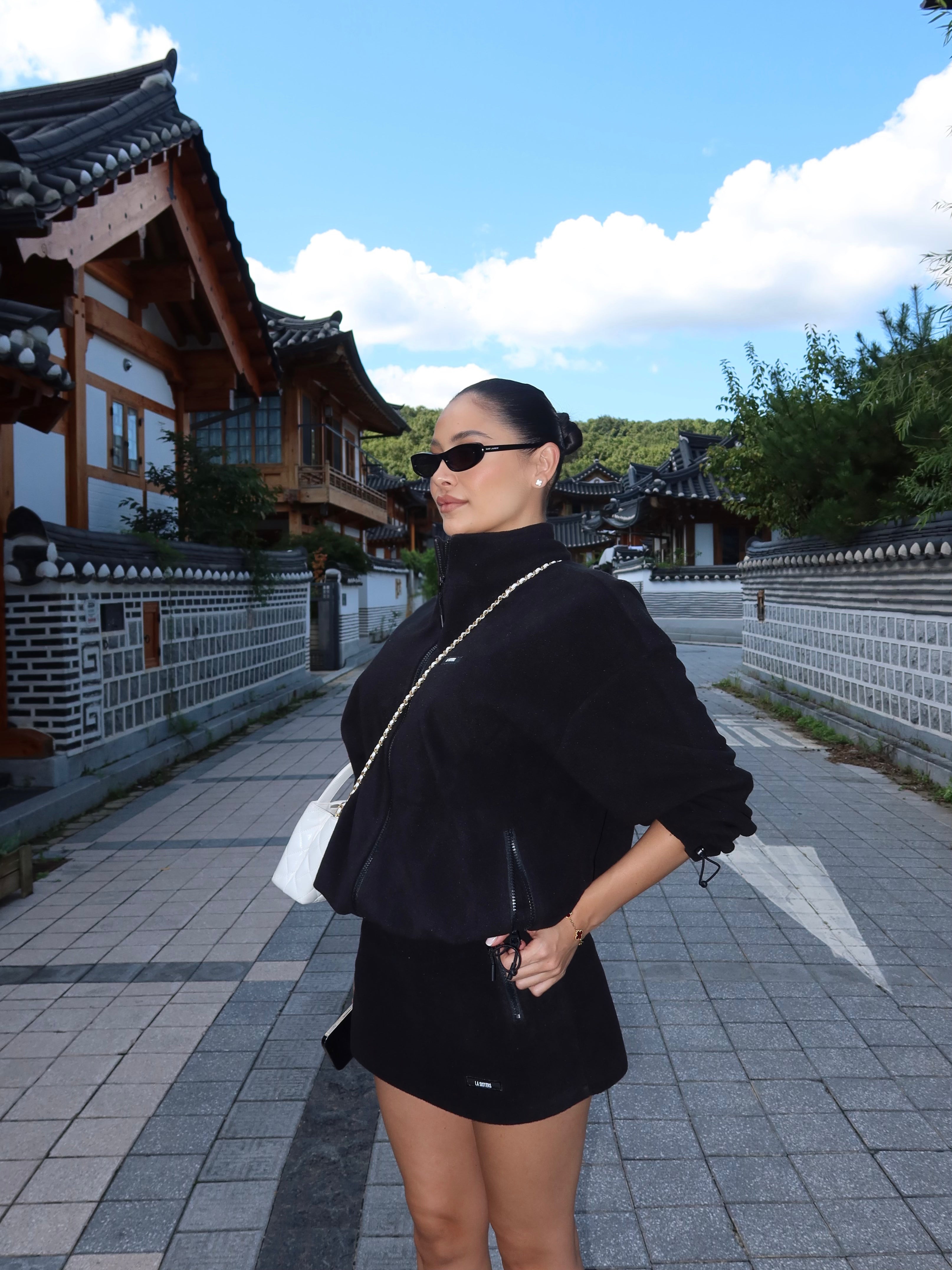 Fleece Mini Skirt Black