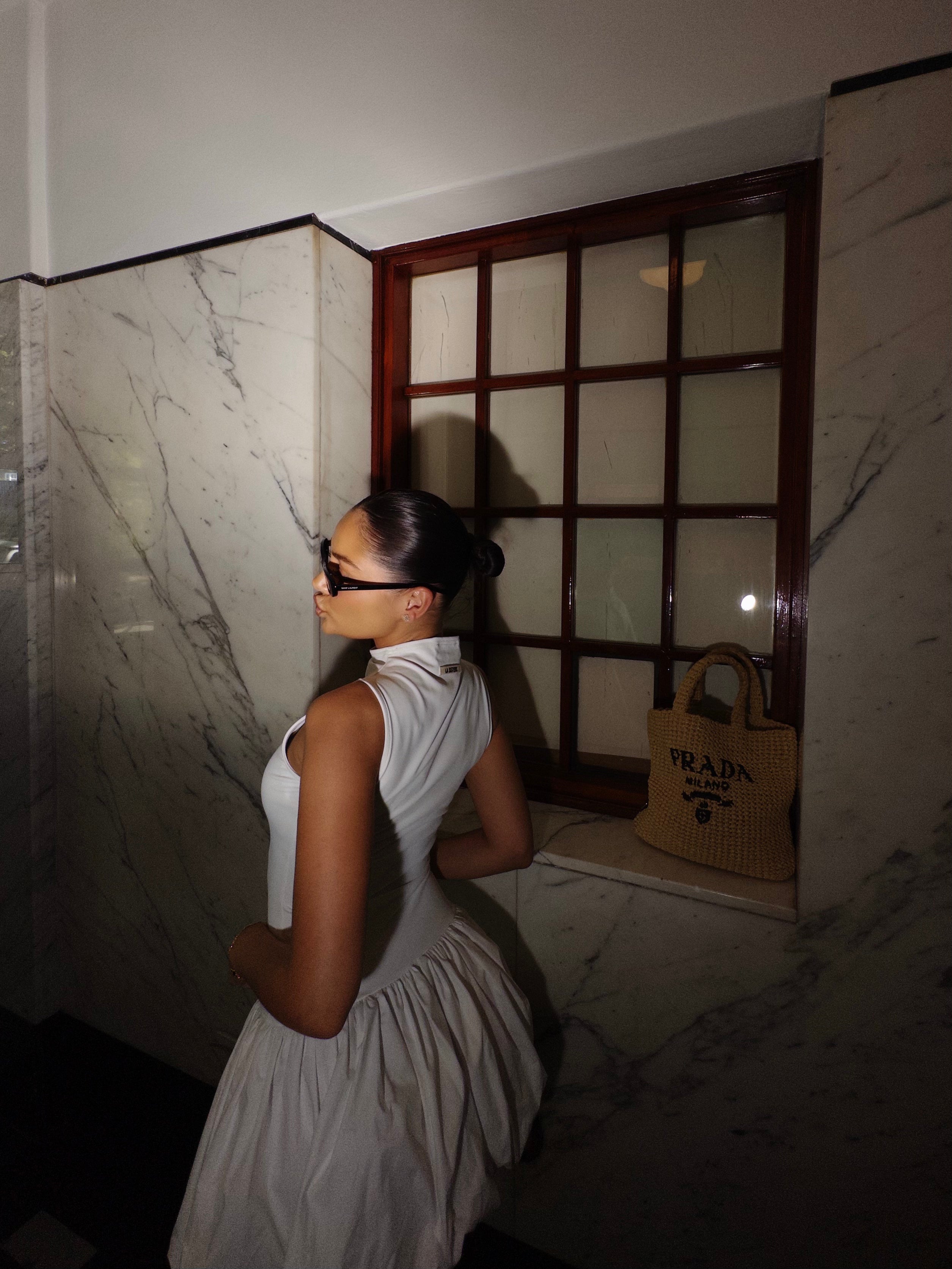 Mini Bubble Dress White