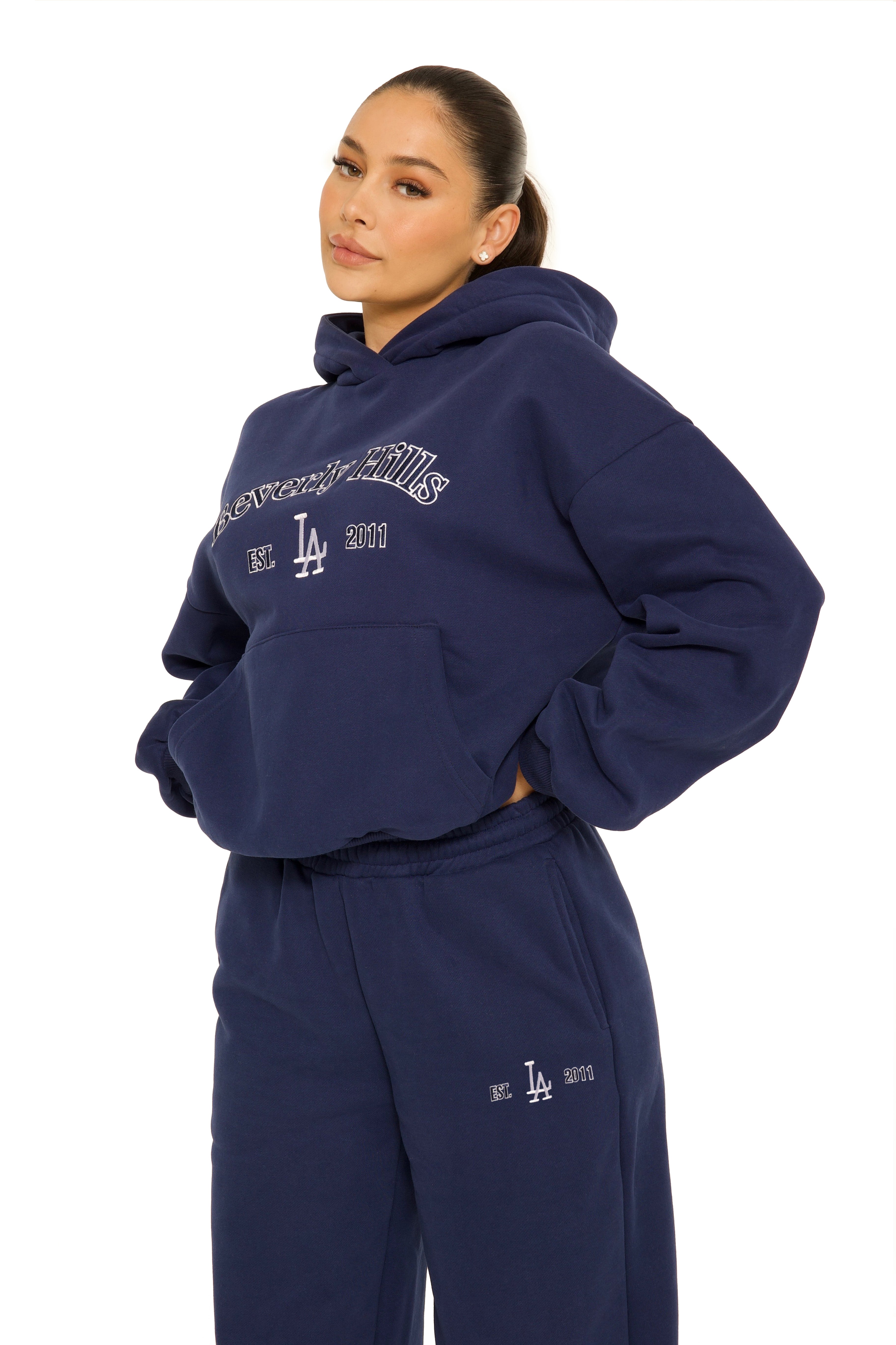 Beverly Hills Hoodie Navy