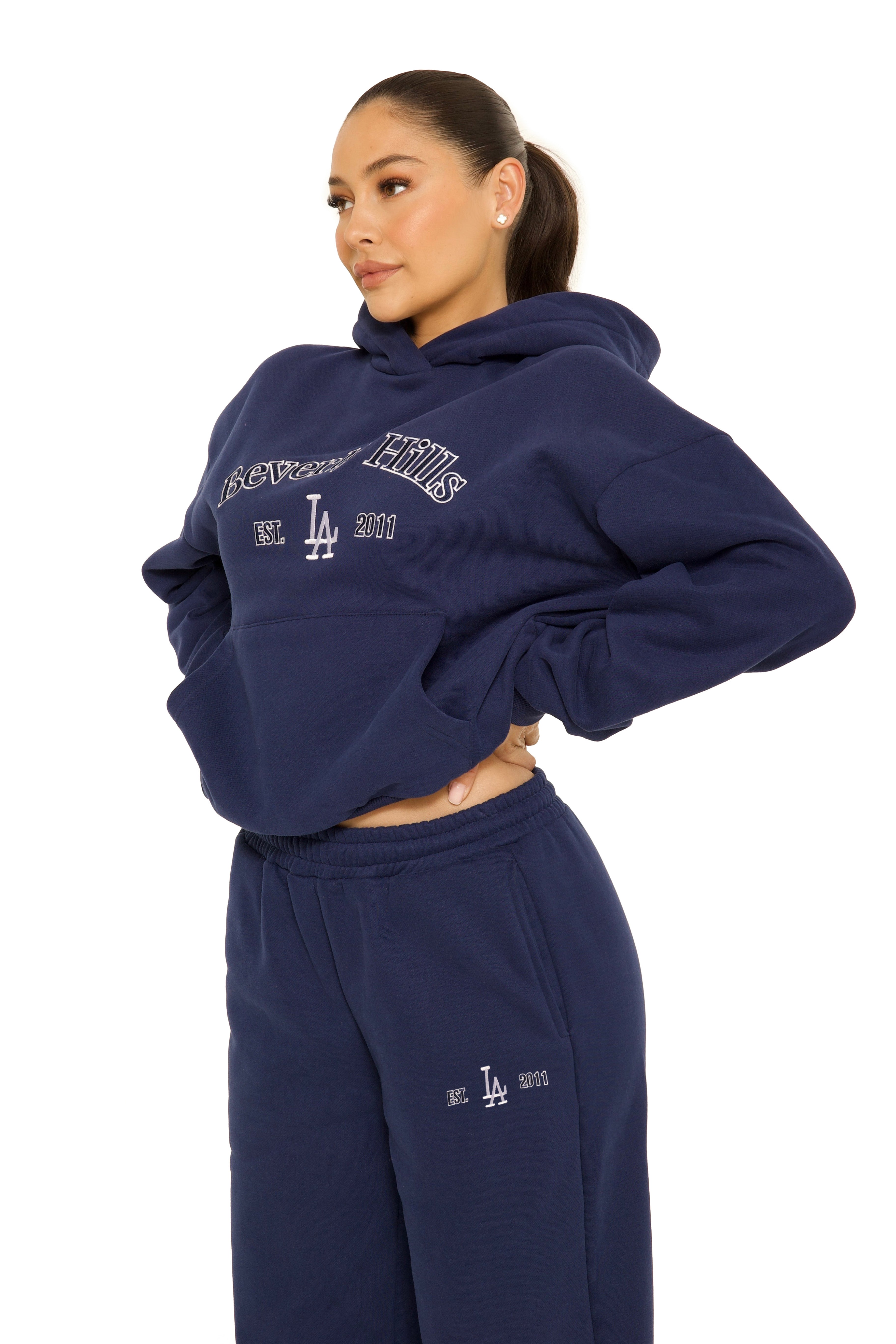 Beverly Hills Hoodie Navy