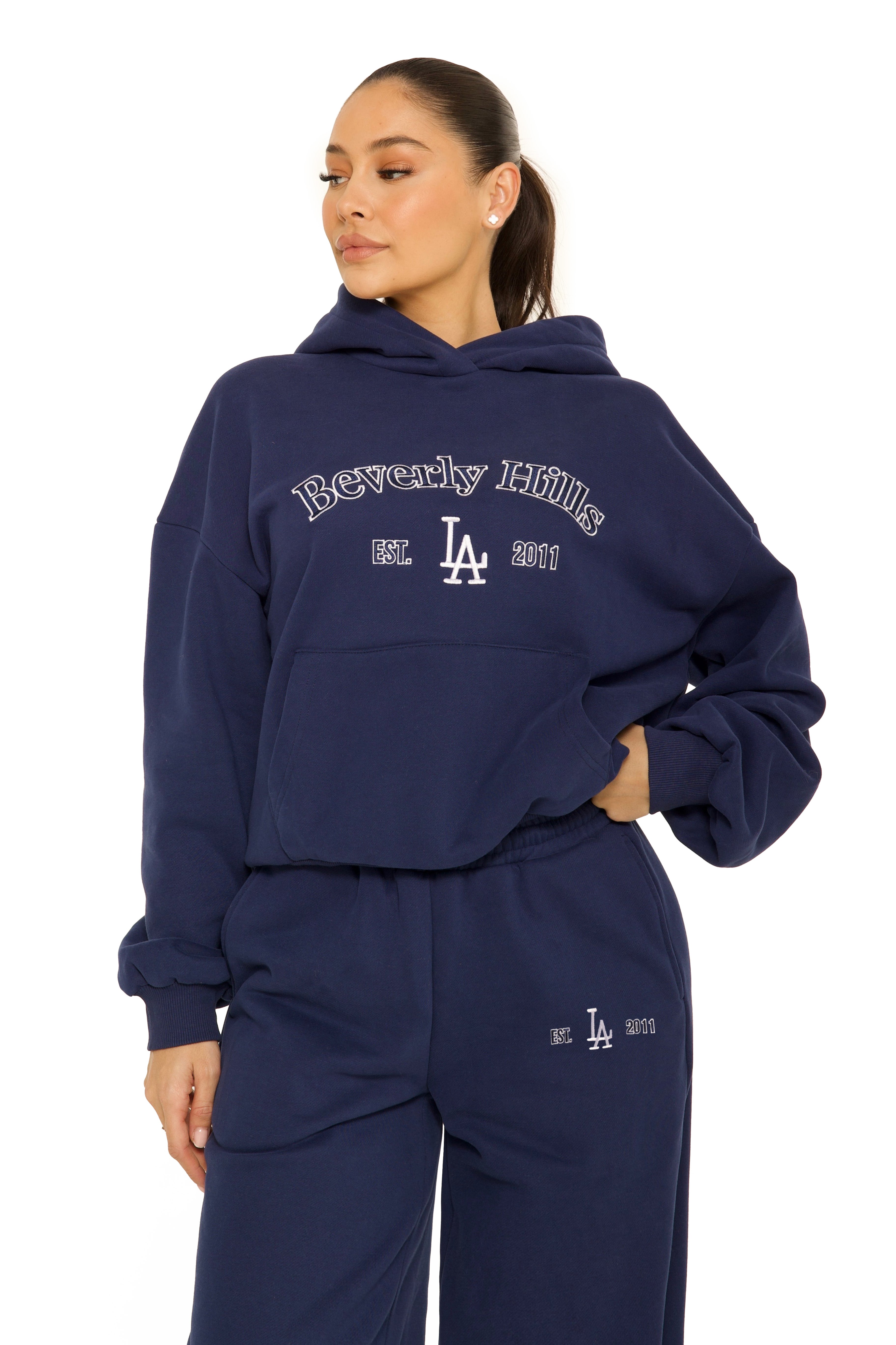 Beverly Hills Hoodie Navy