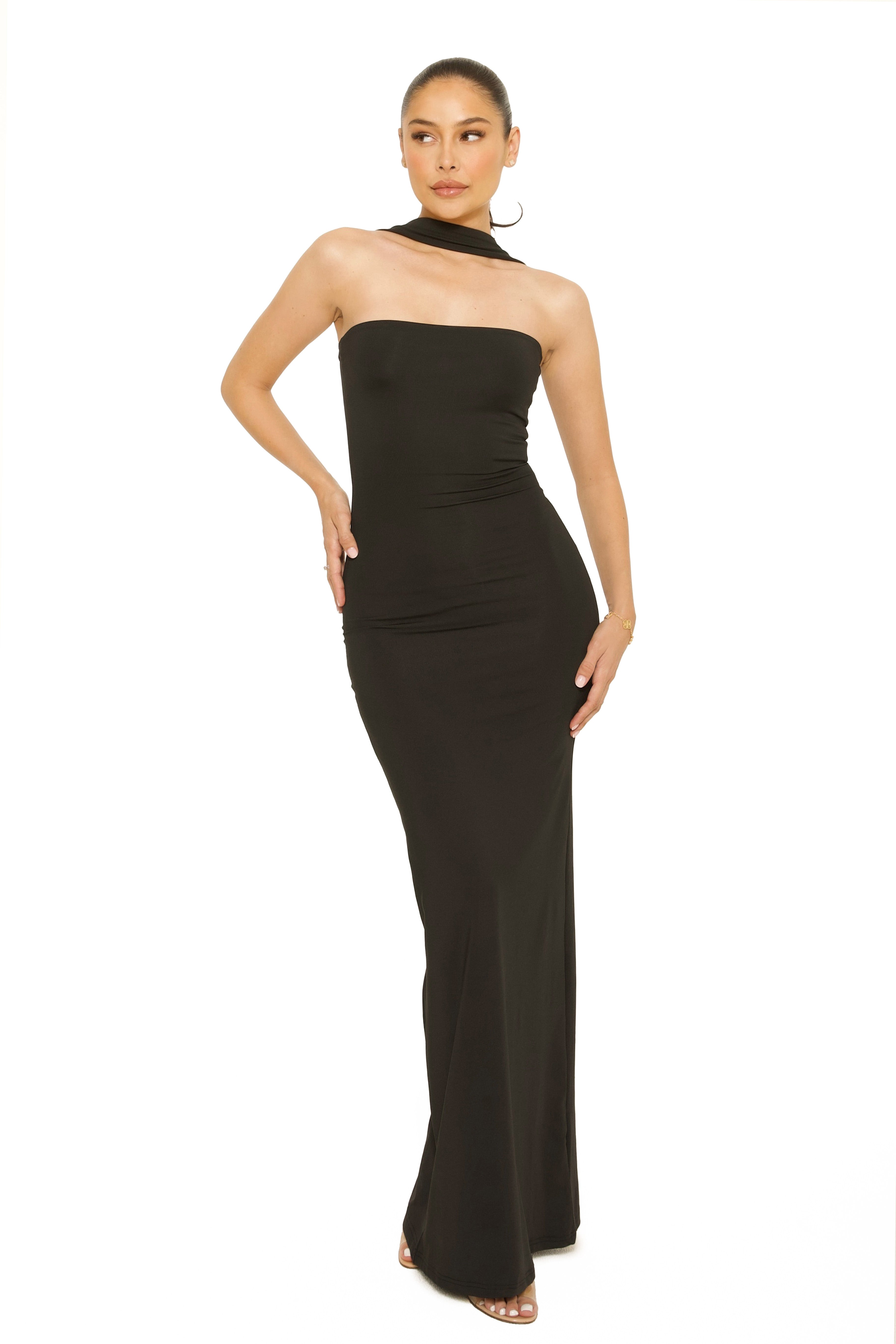 Maxi Choker Dress Black