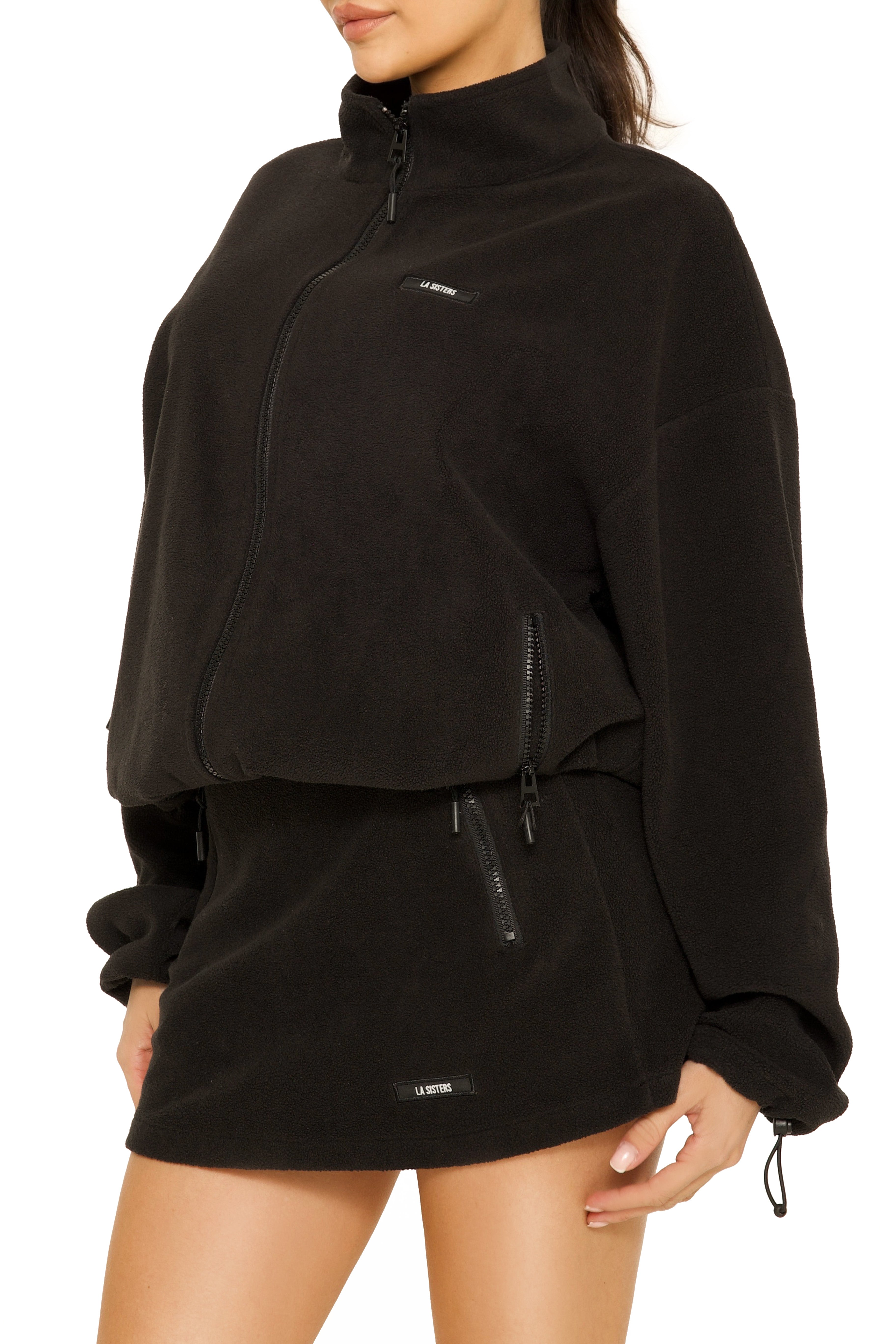 Fleece Mini Skirt Black