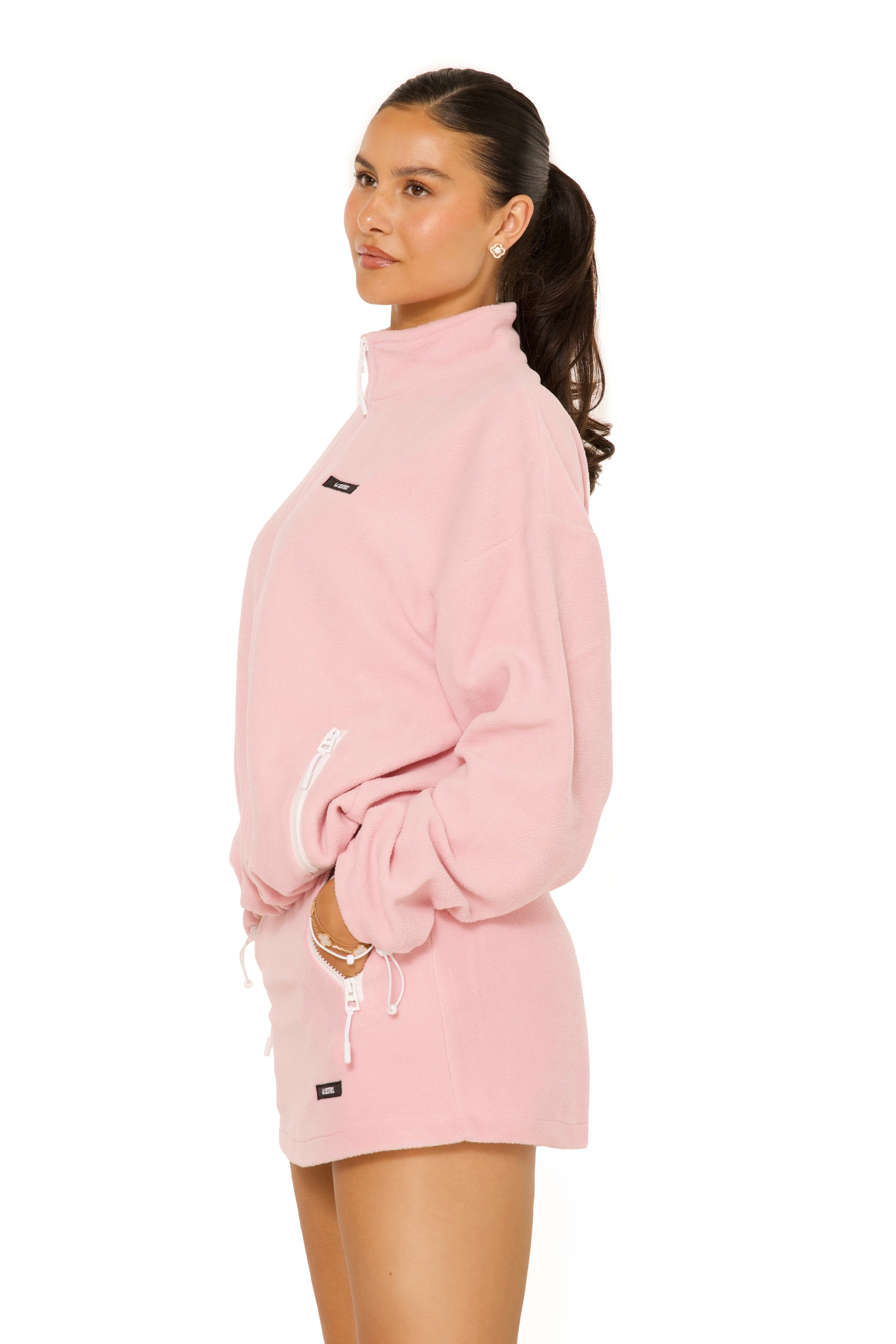 Fleece Mini Skirt Pink