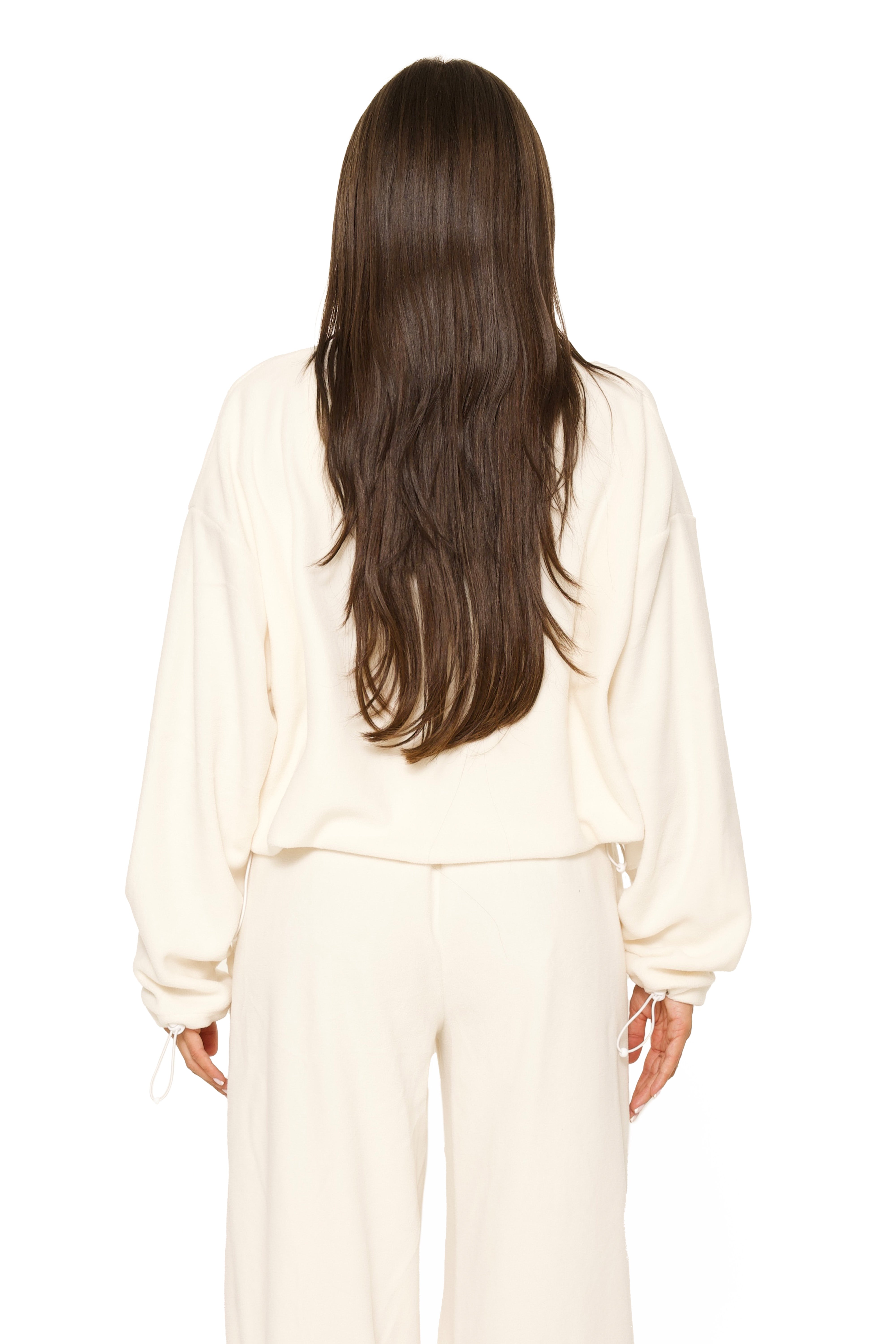 Fleece Zip Up Jacket Cream