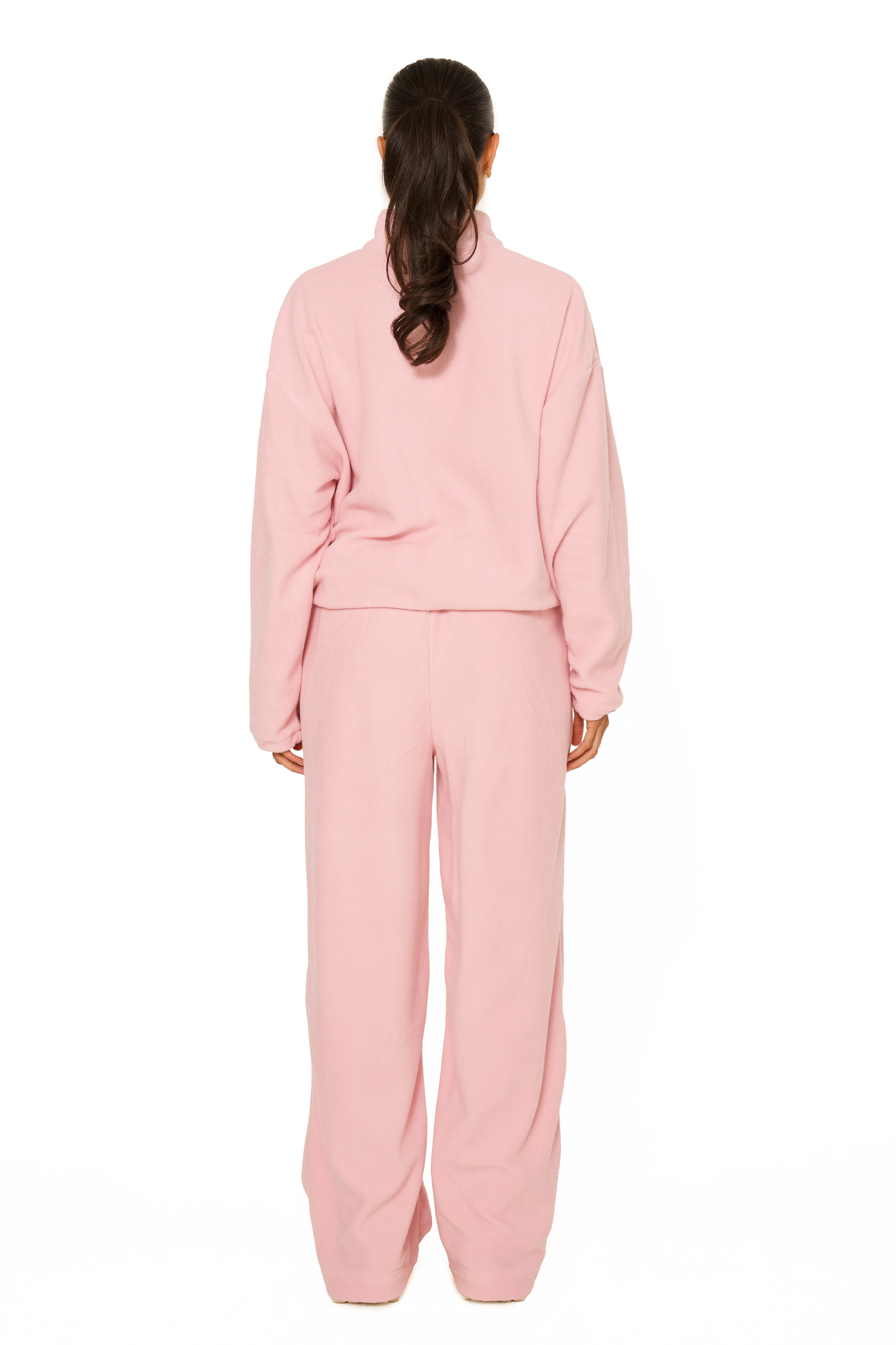 Fleece Straight Leg Pants Pink