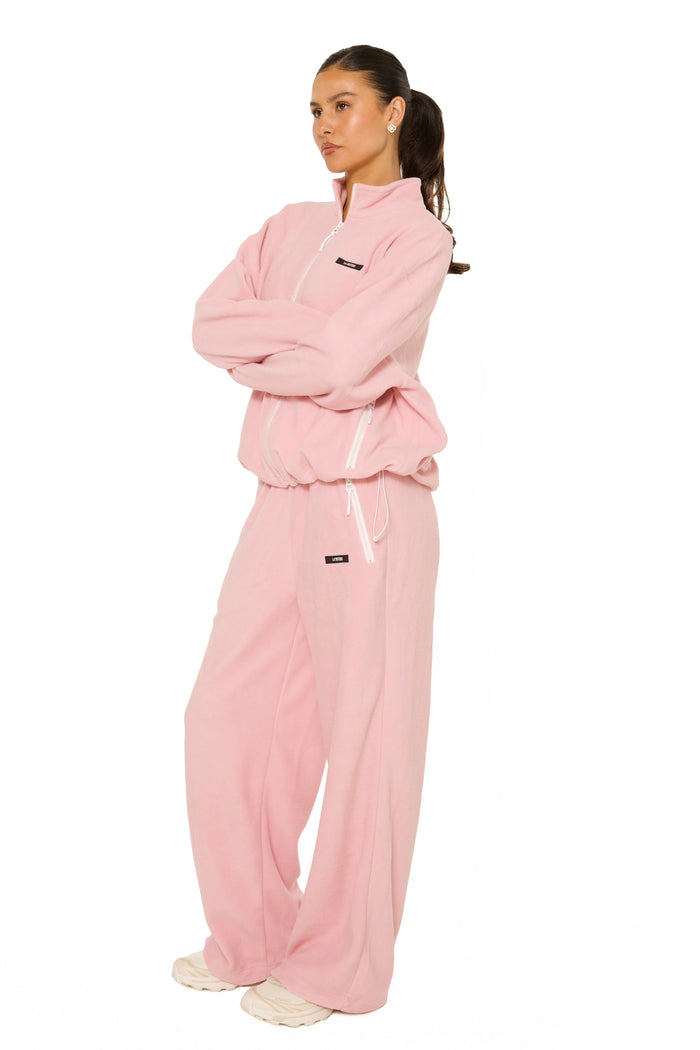Fleece Straight Leg Pants Pink