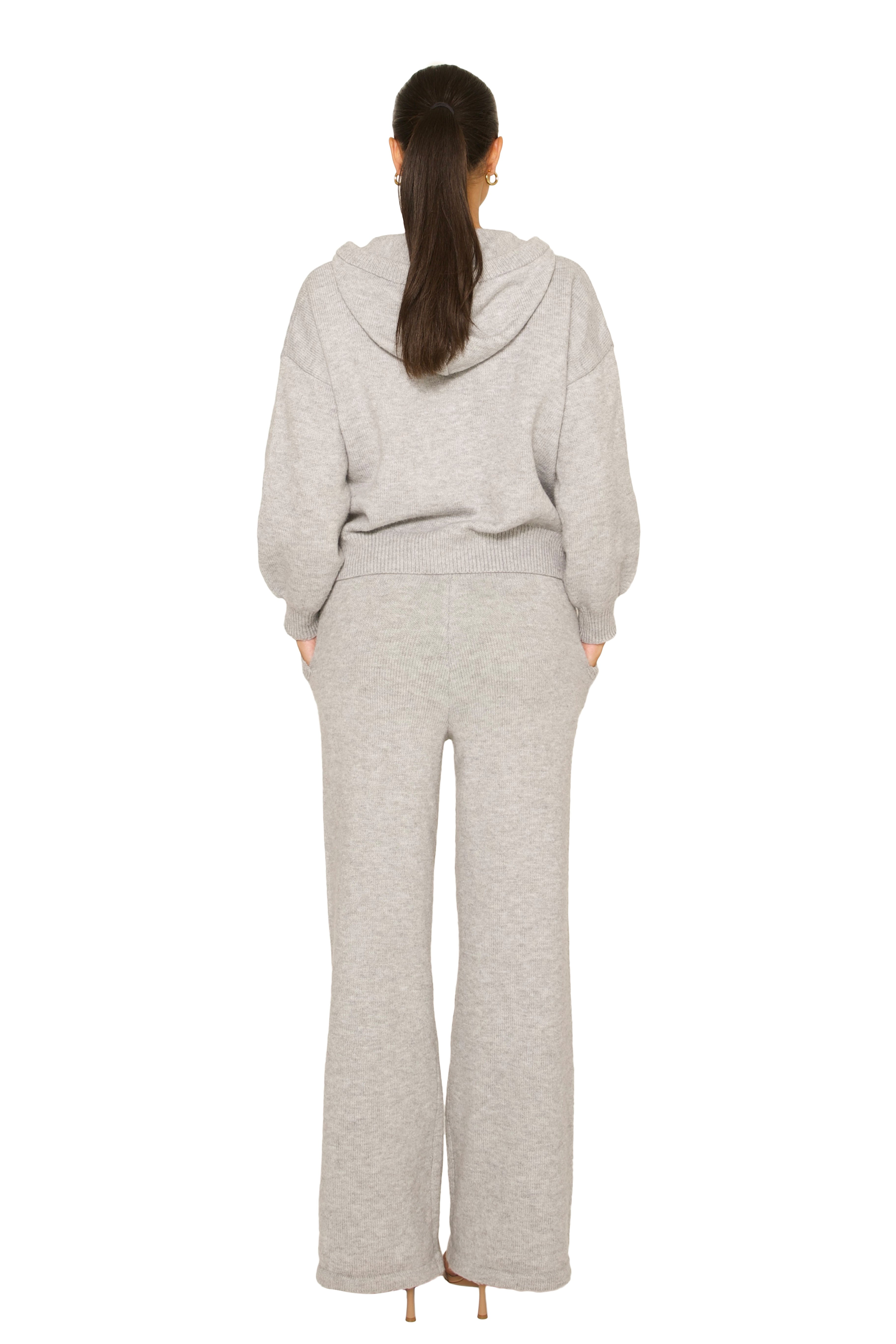 Grey knitted tracksuit online