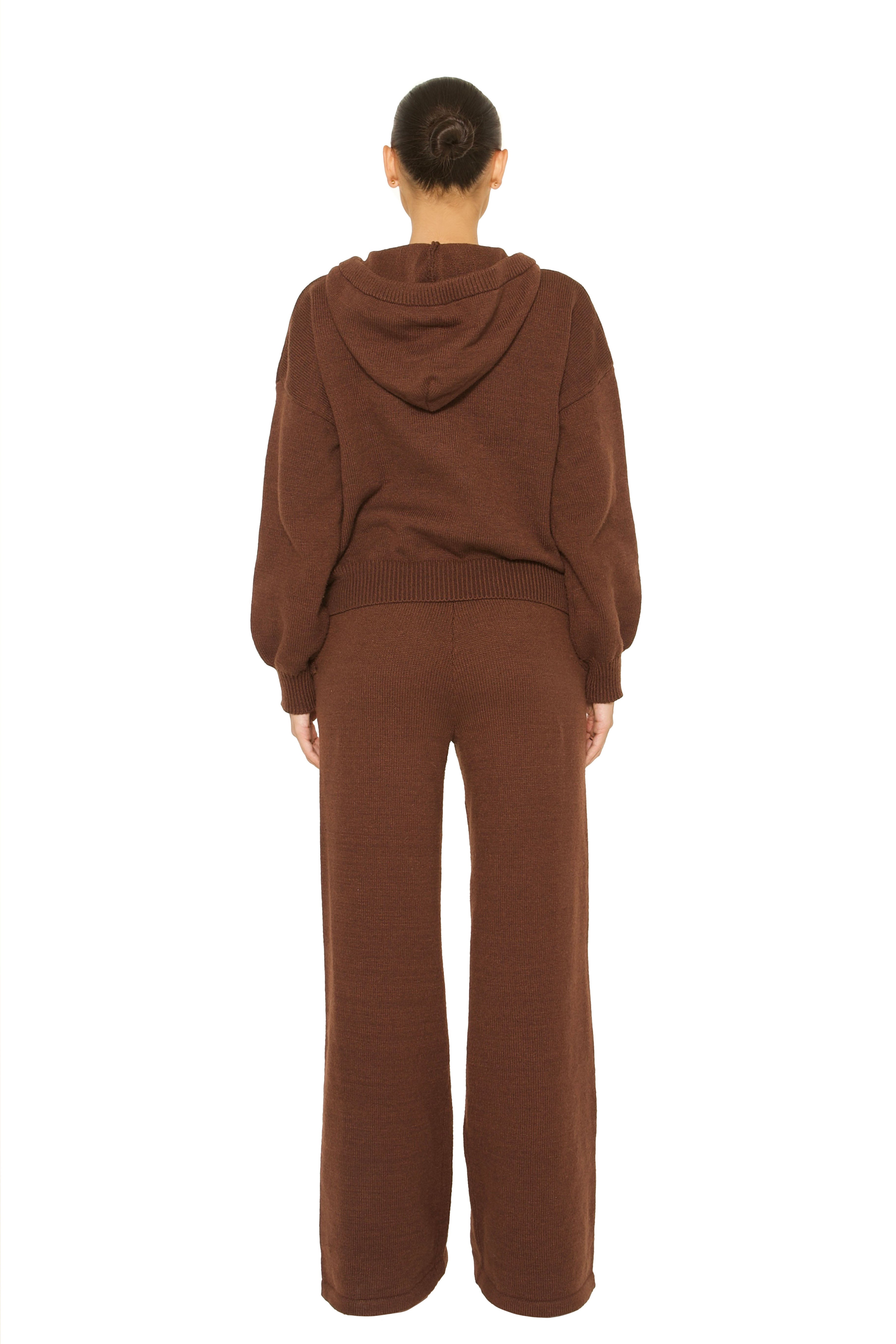 Knitted LA Tracksuit Brown