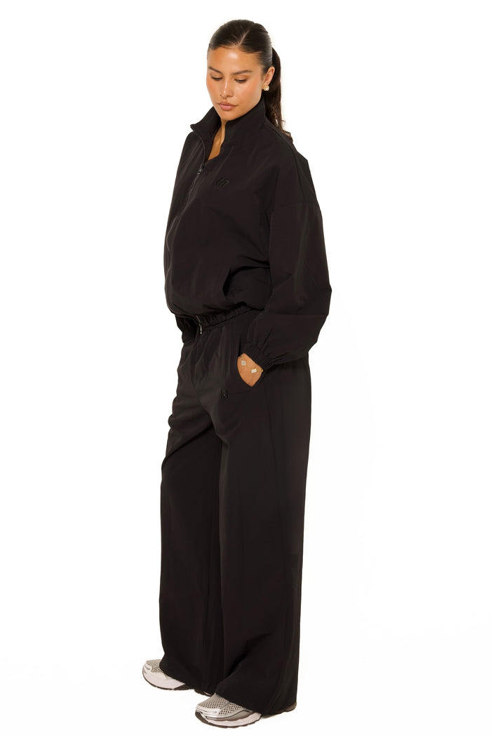 LA Official Embroidered Track Pants Black