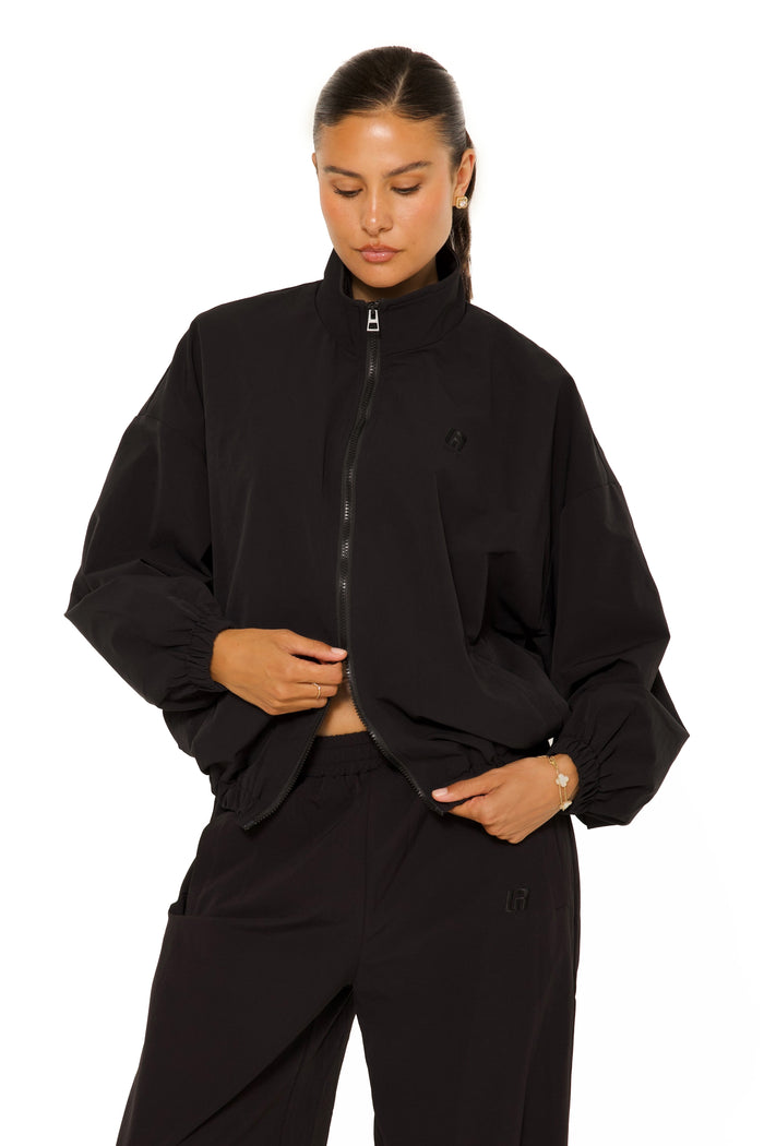 LA Official Embroidered Zip Up Jacket Black